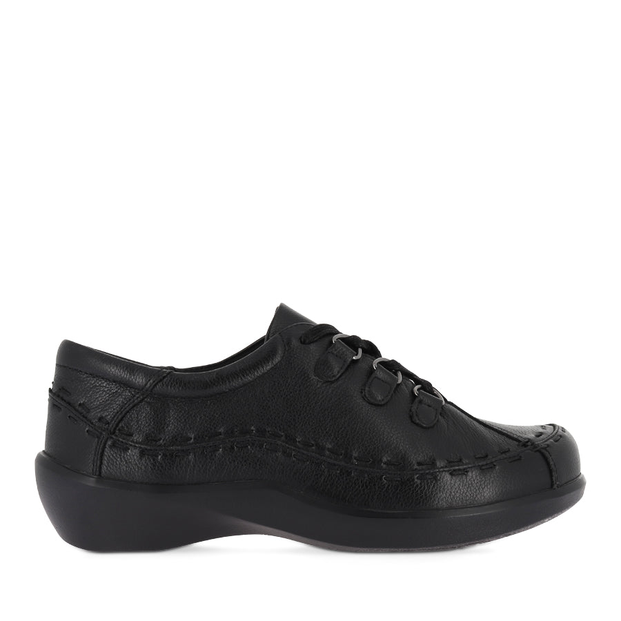 ALLSORTS XW Black Leather Shoes for Men - Stylish & Comfortable Dress Shoes for Business, Casual & Formal Occasions