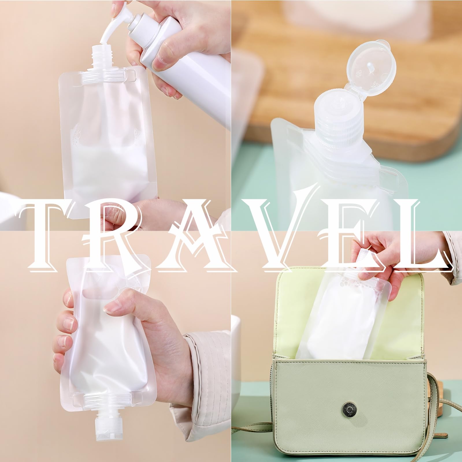 **TSA Approved Travel Bottles Kit - Leak Proof Refillable Containers for Shampoo, Conditioner & Lotion with Compressed Towels | Portable Toiletries Set for Airplane, Gym & Vacation Essentials**