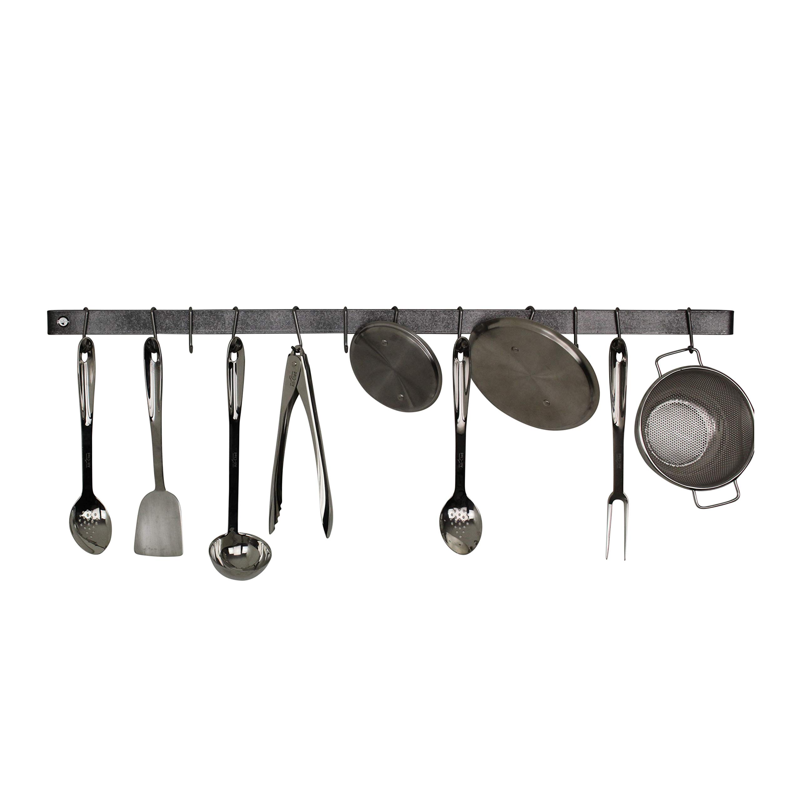 Enclume Premier 24-Inch Wall Mounted Pot Rack - Hammered Steel Utensil Organizer Bar for Kitchen Storage | Perfect for Small Kitchens, Cooking Enthusiasts & Space-Saving Solutions