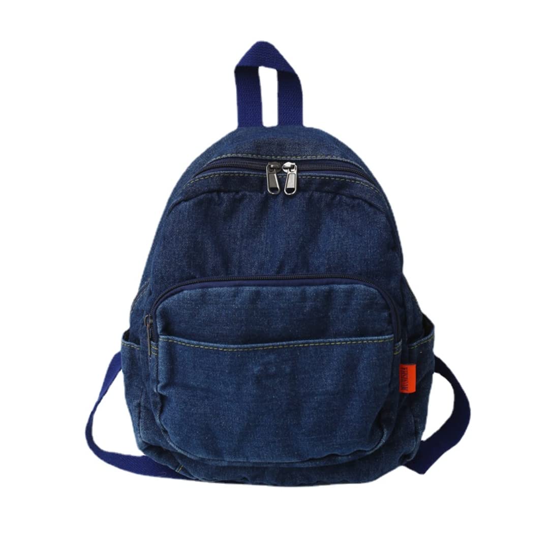 XPONNI Small Grunge Backpack Purse for Women & Teen Girls - Mini Backpack Handbag (Dark Blue) - Perfect for School, Travel & Everyday Use