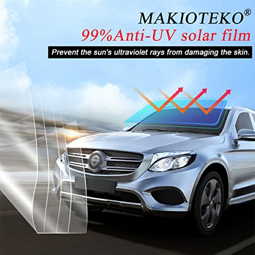Premium Nano Ceramic Window Tint Film for Cars - 80% VLT, UV & Heat Blocking, Blackout Windshield Tint - 30in x 10ft (Custom Size) - Perfect for Sun Protection, Privacy & Temperature Control in Sedans, SUVs & Trucks