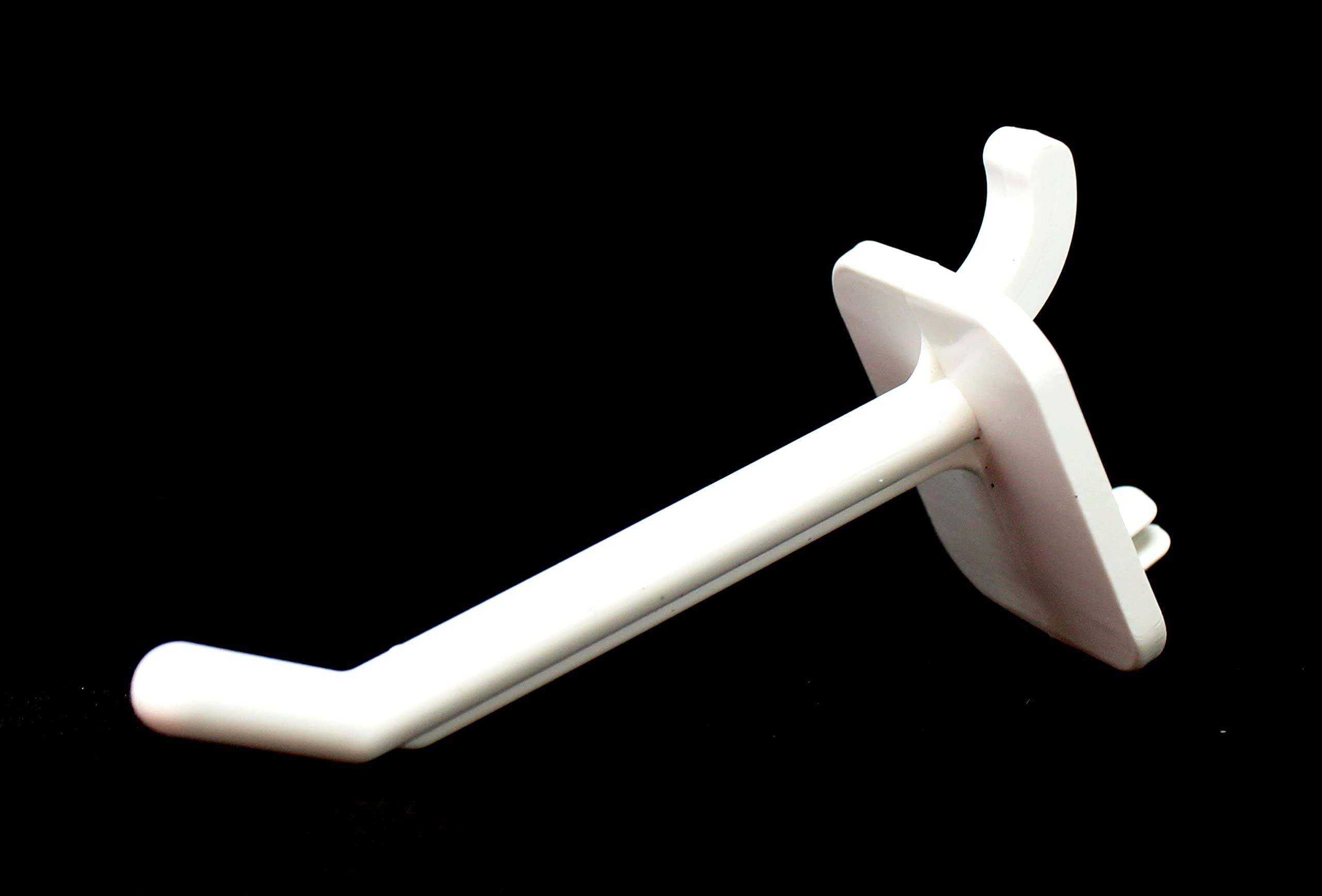 JSP Manufacturing White Plastic Pegboard Hooks - 2/4/6 Inch for Garage, Tool Storage, Jewelry & Craft Organization (100-Pack, 2 Inch) - Perfect for Wall Mounting & Workspace Organization
