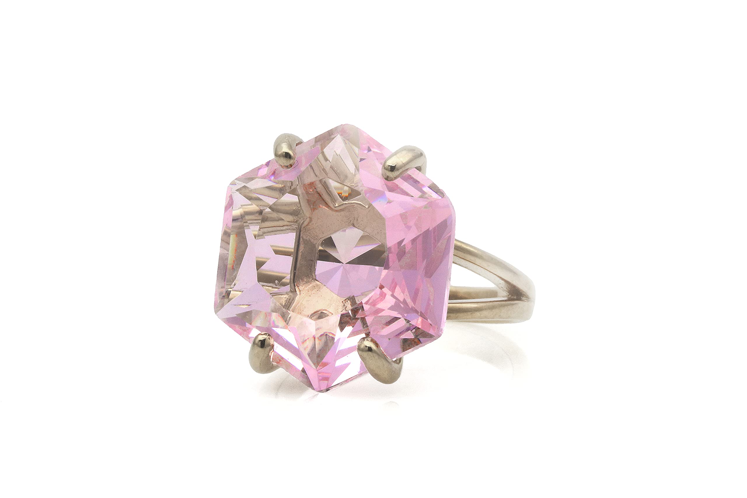 Handmade Rose Gold Rose Quartz Ring - Custom Crystal Jewelry for Women - Artisan Statement Gemstone Ring - Fashion Jewelry Gift for Her - Perfect for Weddings, Anniversaries & Special Occasions