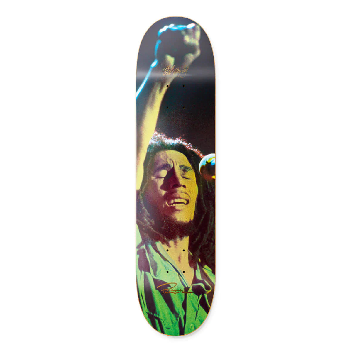 Primitive x Bob Marley Stand Up Skateboard Deck - Limited Edition Reggae Graphic - Perfect for Street Skating & Collector's Display