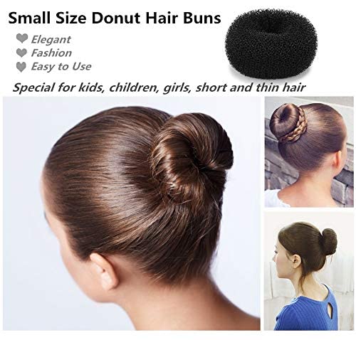 4 Pack Mini Hair Bun Maker for Kids & Girls - Extra Small 2.4