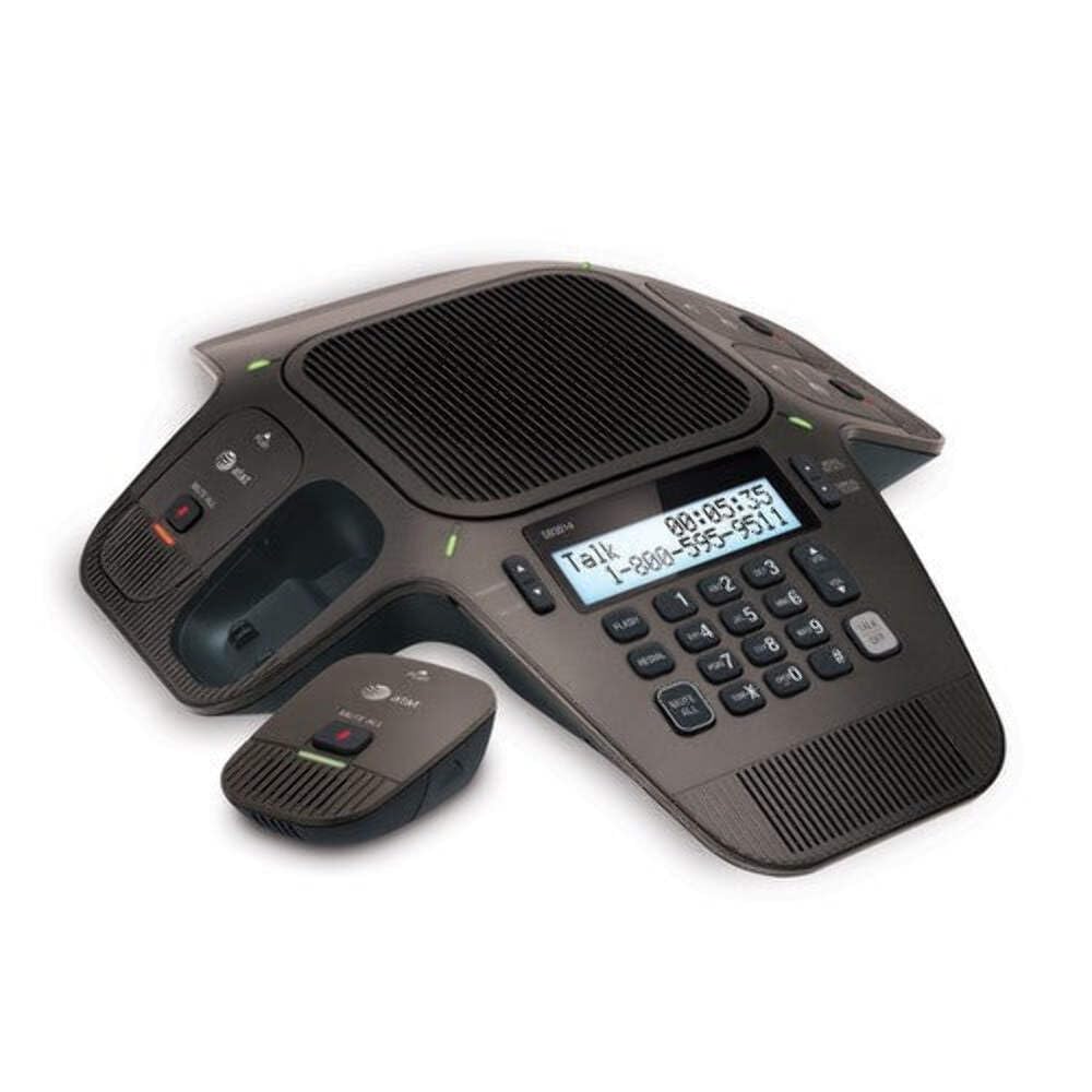 AT&T SB3014 DECT 6.0 Conference Phone with 4 Wireless Microphones - Black | Ideal for Business Meetings, Office Calls & Remote Work