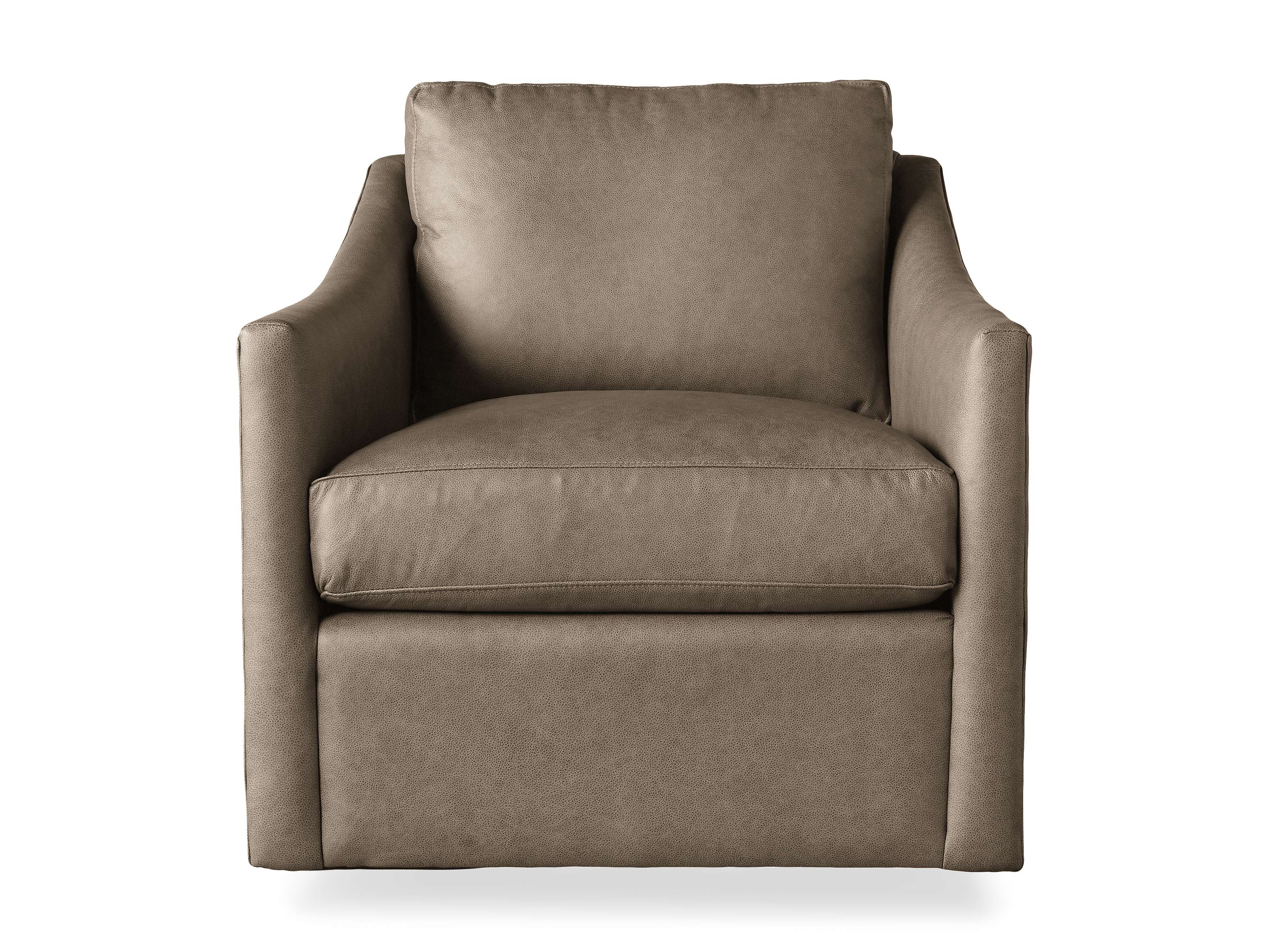 Branson Genuine Leather Swivel Chair - 360 Degree Rotating Office Chair with Adjustable Height - Perfect for Home Office, Study Room & Executive Workspace