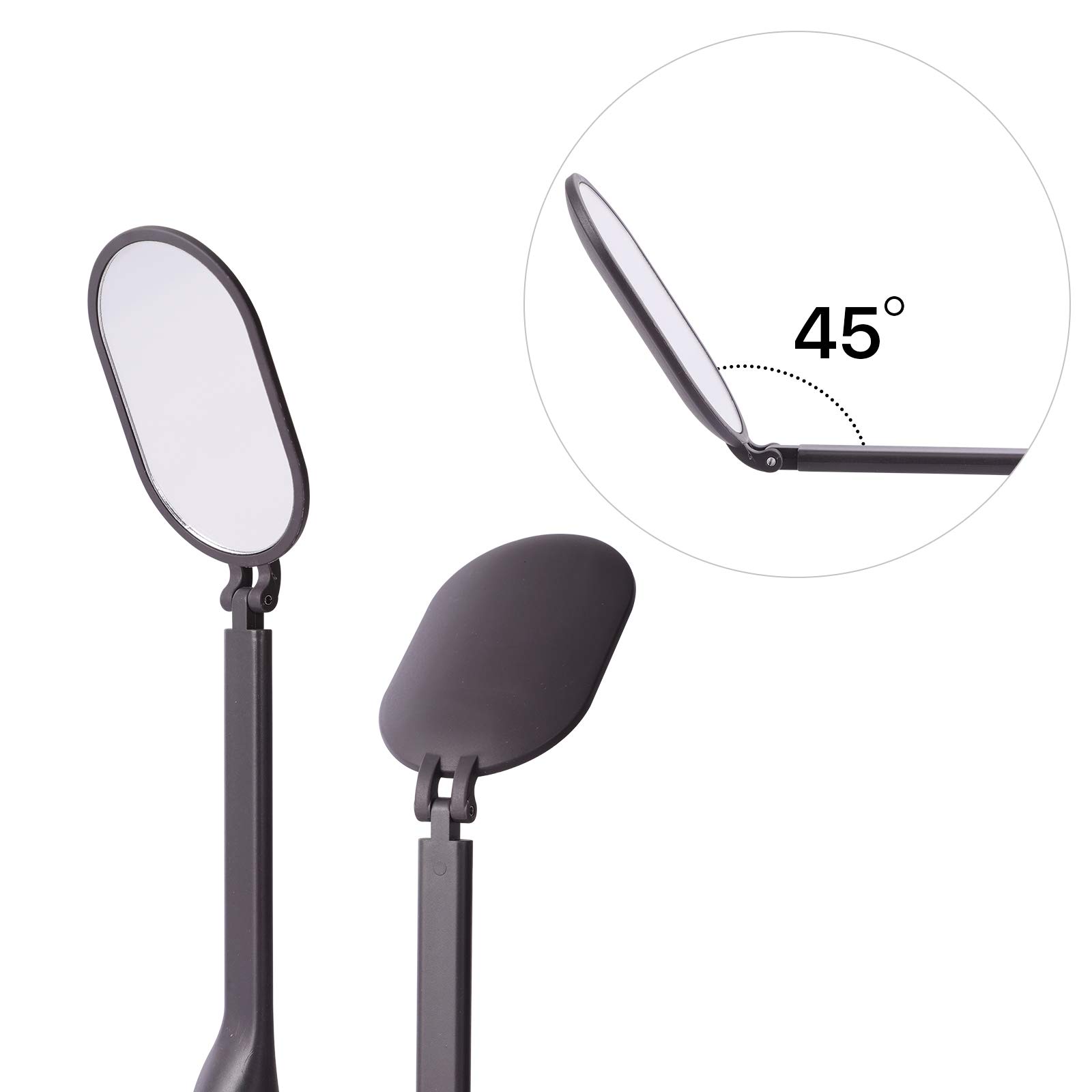 Professional Large Lash Mirror for Eyelash Extensions - 270° Rotating Lightweight Makeup Mirror with Matte Black Finish | Perfect for Lash Technicians, Salon Professionals & Home Beauty Stations
