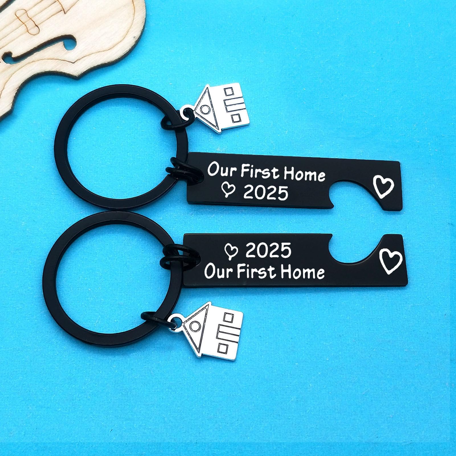 Our First Home 2025 Keychain - New House Keychain Gift for Couples, Friends & Family - First Homeowner Gift Idea - Perfect Housewarming Present for New Homeowners - Great for House Keys, Welcome Gifts & New Home Celebrations