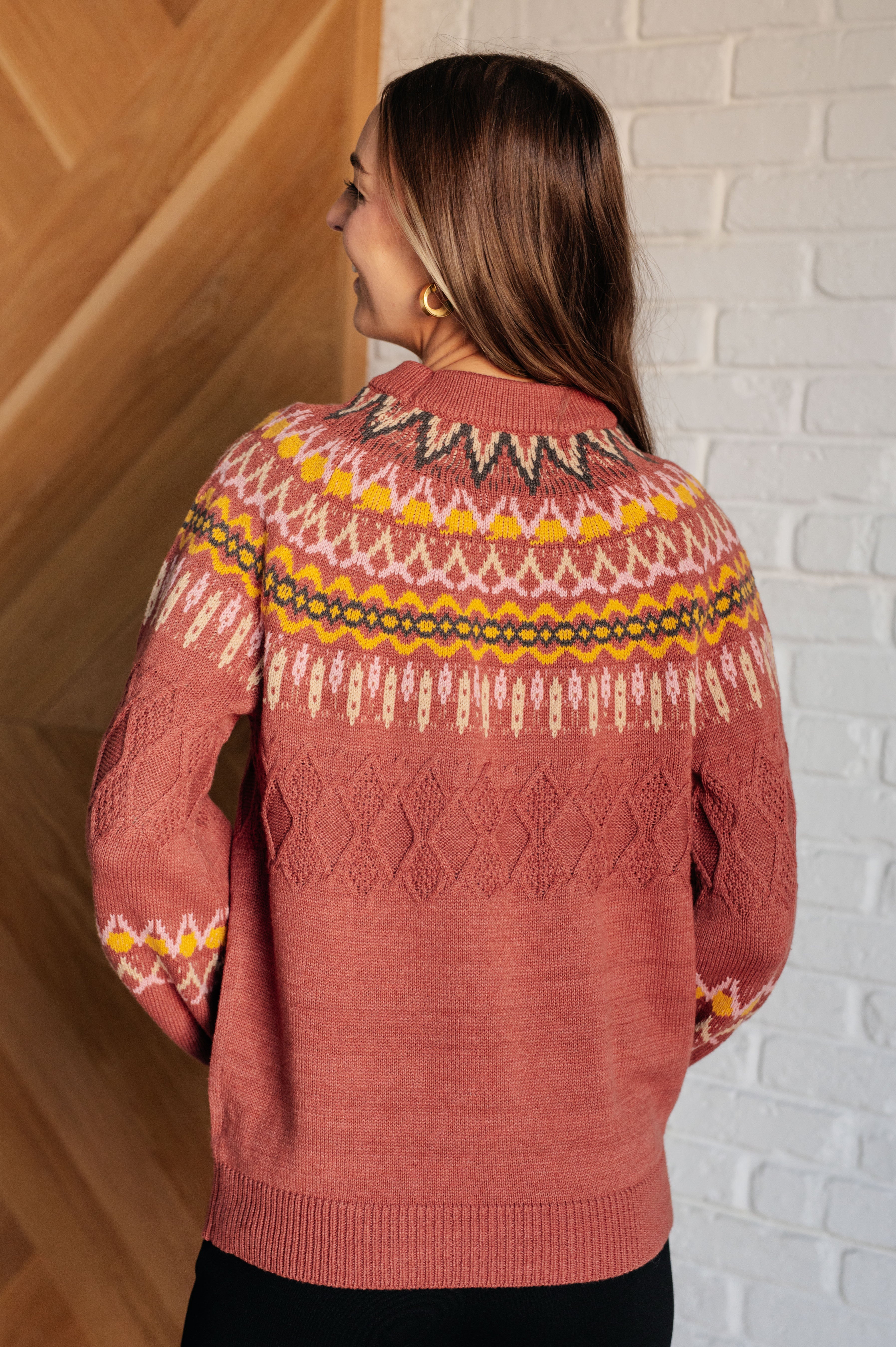 Cozy Chalet Fair Isle Sweater for Women - Winter Knit Pullover with Nordic Patterns - Perfect for Christmas, Skiing & Cabin Getaways