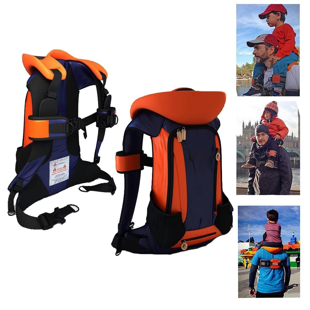 Ergonomic Baby Shoulder Carrier - Toddler Hiking Backpack with Ankle Straps for Hands-Free Carrying (Supports Up to 44.1lbs) - Perfect for Outdoor Adventures, Street Markets, and Daily Parenting