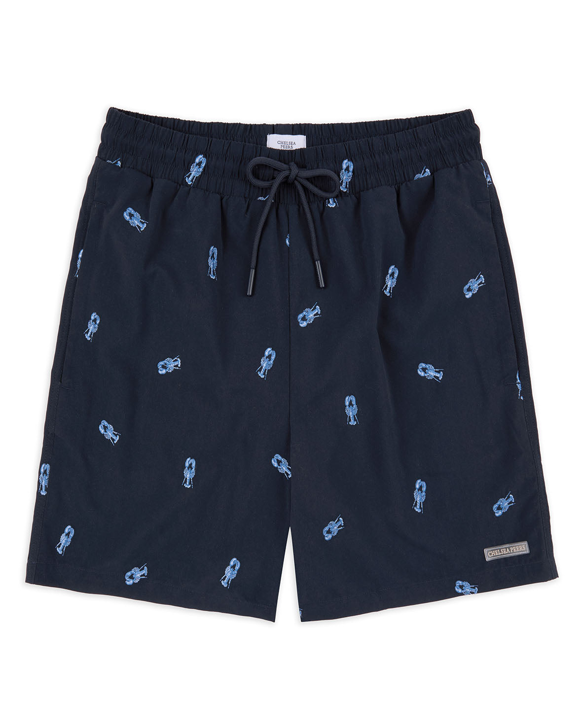 Stylish Embroidered Lobster Swim Shorts for Men - Quick-Dry Beachwear for Summer Vacation & Pool Parties