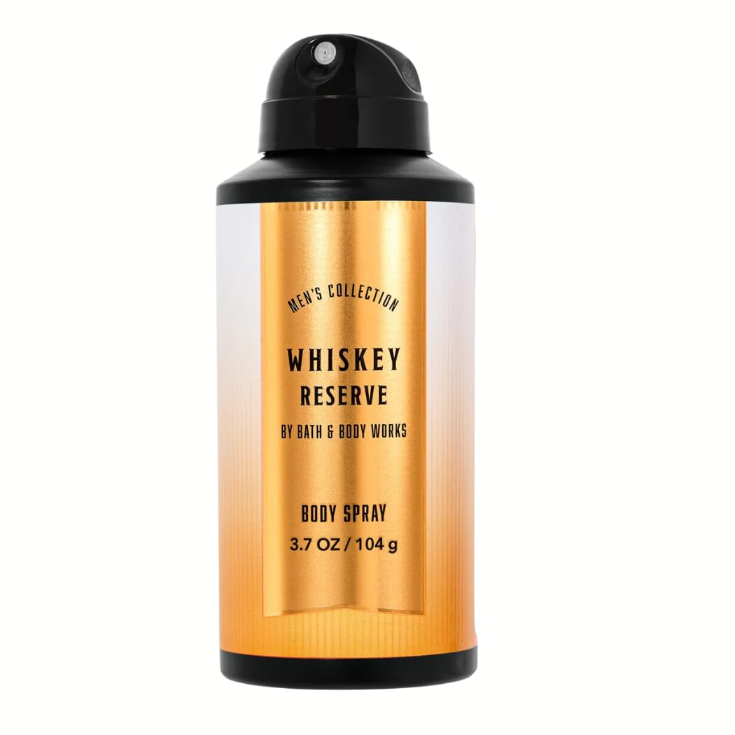 Whiskey Reserve Body Spray for Men & Women - 3.7 oz / 104ml Long Lasting Fragrance - Bath & Body Essentials (Packaging May Vary) - Perfect for Daily Use, Gym, Office & Night Out