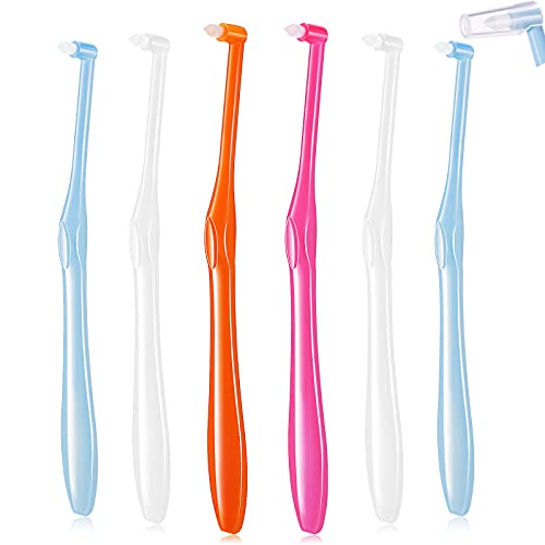 Interdental Brushes for Teeth Cleaning - Soft Trim Toothbrush for Implants & Stains (6 Pack) - Perfect for Travel & Daily Oral Care