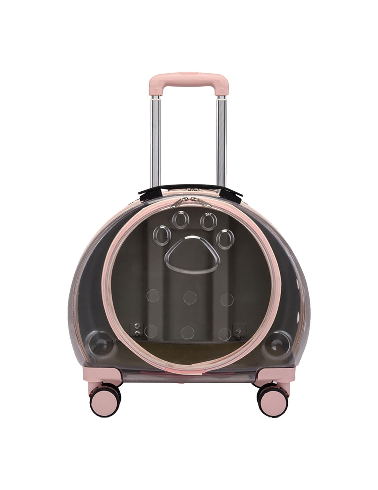 Portable Bubble Pet Carrier Backpack - Durable, Breathable Travel Trolley Case for Small Pets (Dogs, Cats, Rabbits) - Deep Pink | Perfect for Air Travel, Vet Visits & Outdoor Adventures