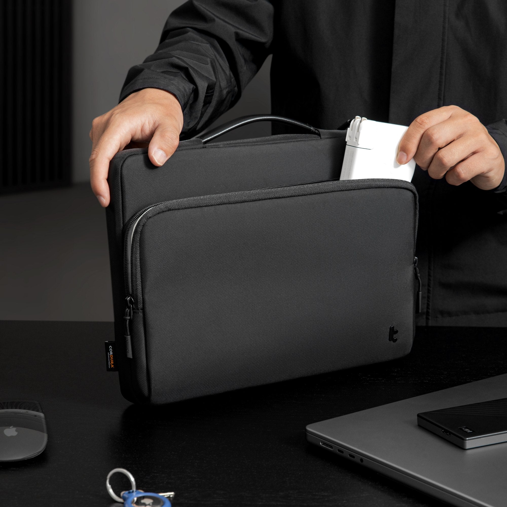 Defender A14 Premium Protective Laptop Briefcase - Waterproof & Shockproof Business Laptop Bag for 15.6 Inch Laptops - Perfect for Office, Travel & Commuting