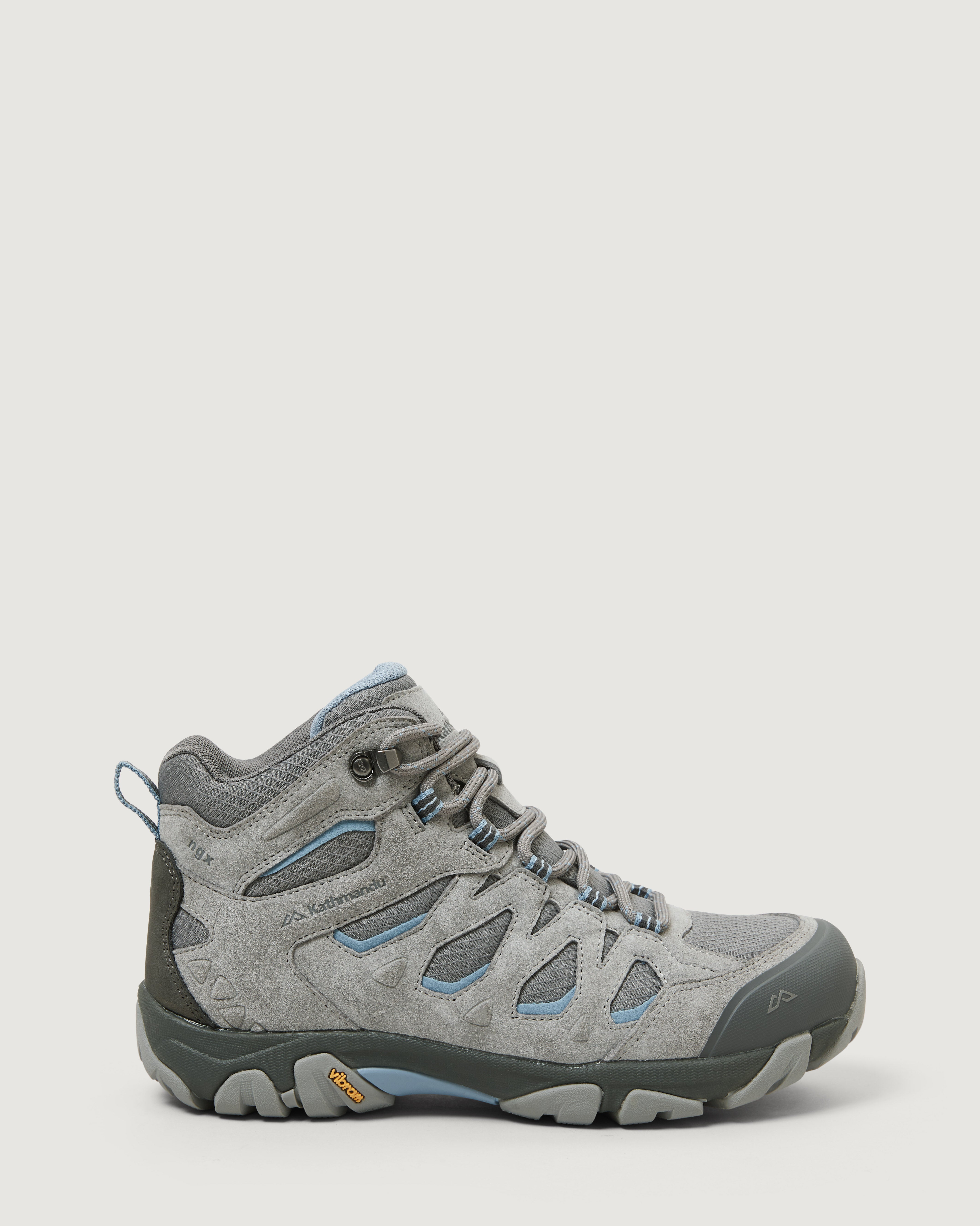 Women's Waterproof Mid Hiking Boots by Mornington - Steel Grey/Faded Denim - Perfect for Outdoor Adventures, Trail Hiking & Winter Walking