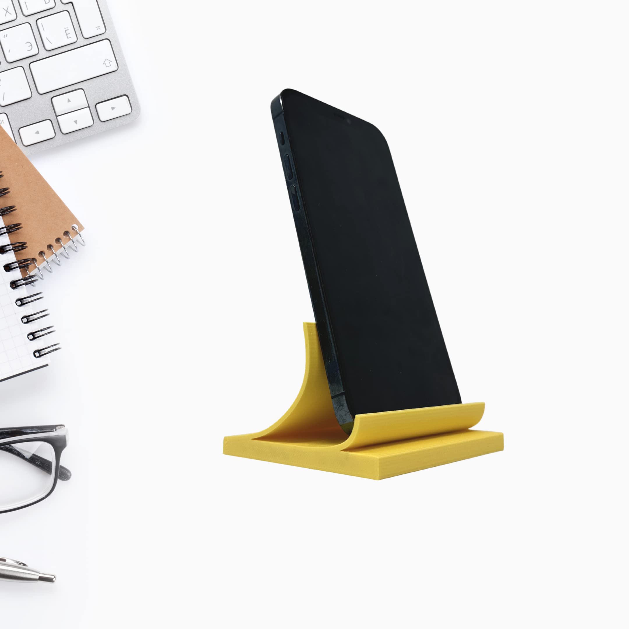 Sticky Note Replica Phone Holder Stand - Yellow Desk Organizer & Phone Stand | Made in USA | Perfect for Office, Home & Study Desk Accessories