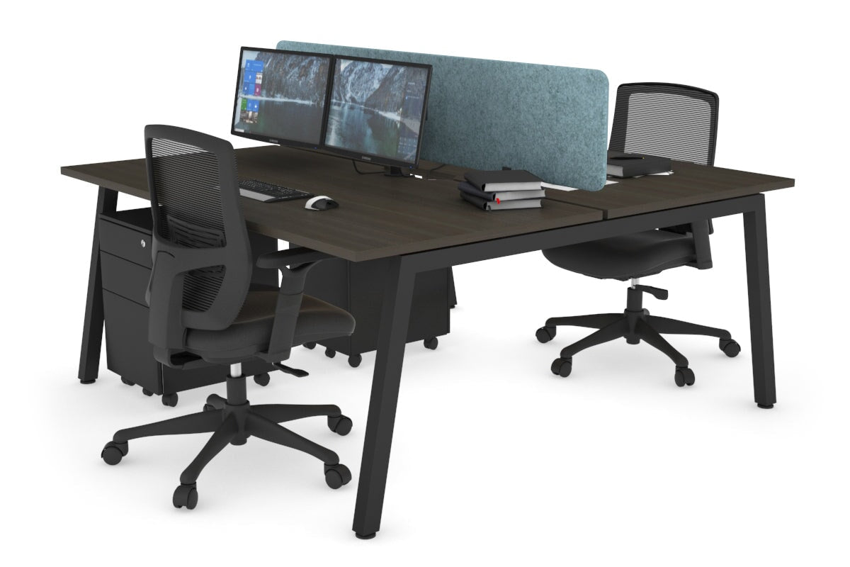 Quadro 2-Person Office Workstation Desk - 1600L x 800W with Cable Management - Perfect for Collaborative Workspaces & Home Offices