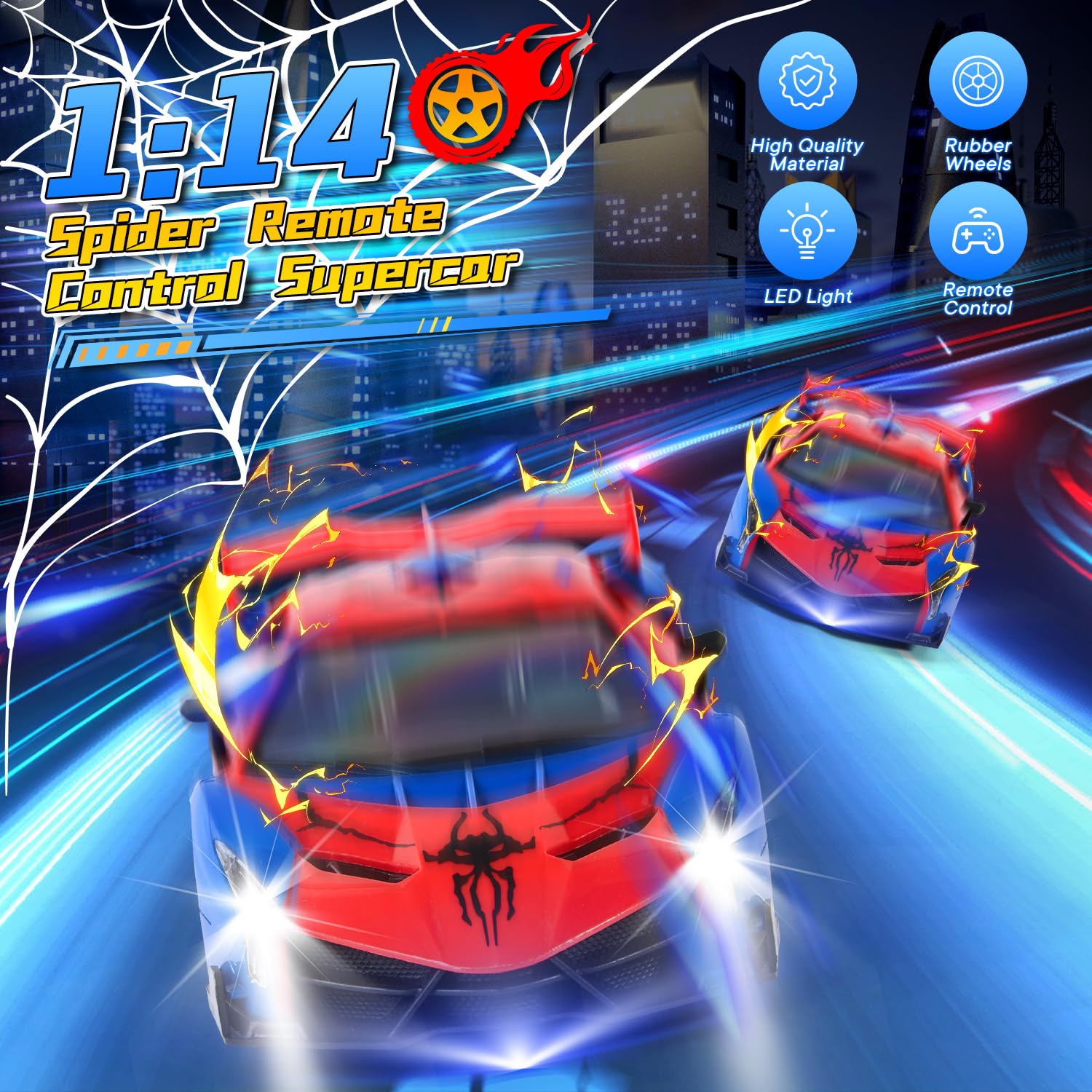 Best Remote Control RC Cars for Kids Ages 3-12 - Fast Electric Toy Cars for Boys & Girls - Durable Off-Road Vehicles with 2.4GHz Remote - Perfect Birthday Gifts for Toddlers & Children - Indoor & Outdoor Play, Racing & Adventure Fun