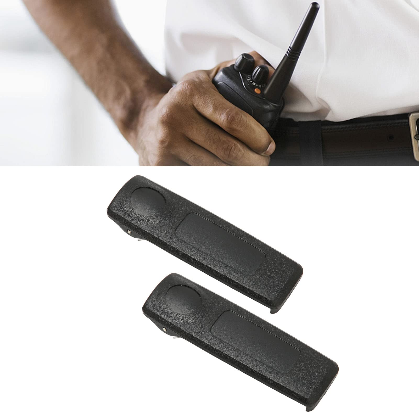XPR 6550 XPR 7550 XiR P8268 XiR P6600 XPR 3300 GP328D Two Way Radio Belt Clip Replacement - 2PCS Walkie Talkie Belt Holder for Portable Radios - Perfect for Construction, Security & Outdoor Communication