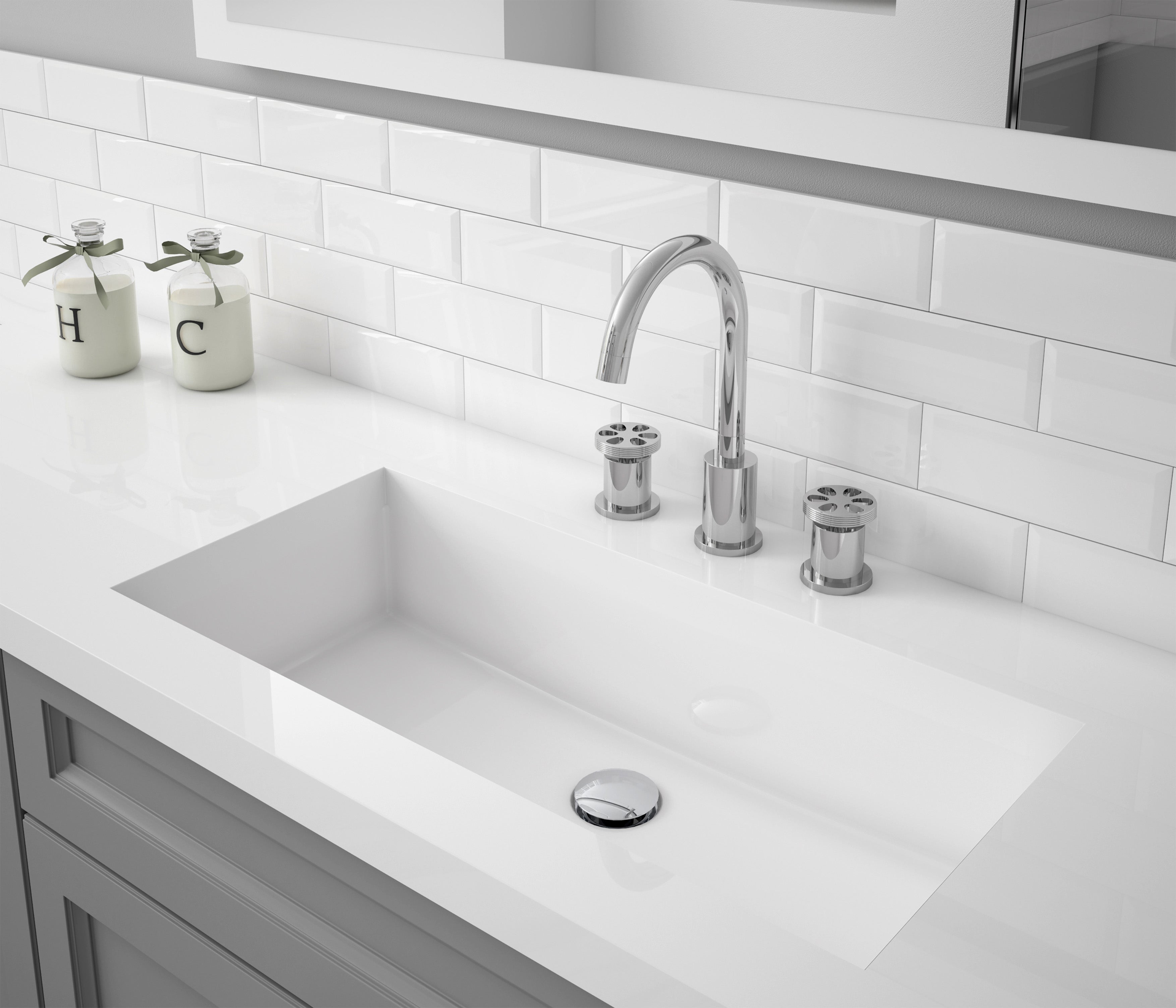 Ancona Nova Series Widespread Bathroom Faucet in Chrome - Modern Chrome Finish for Bathroom Sink - Perfect for Home, Hotel & Commercial Use