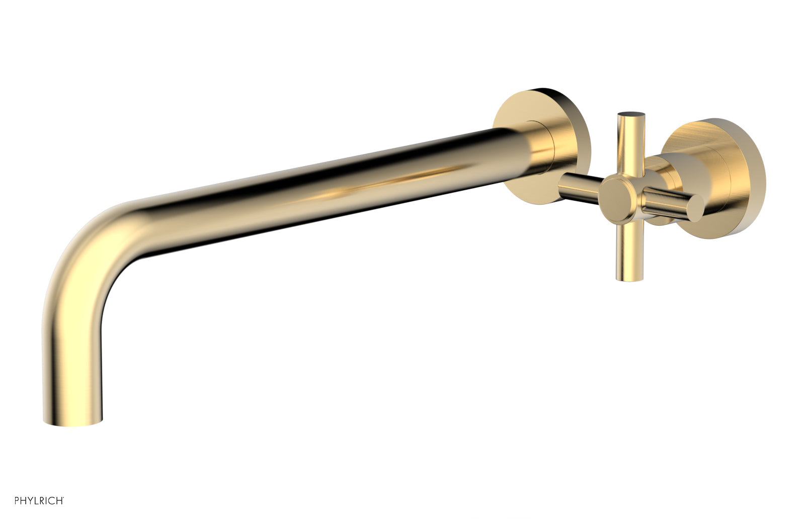 D131-17 Single Handle Wall Mounted Lavatory Faucet Set - Classic Cross Handle Design for Bathroom Sink - Perfect for Modern Homes, Hotels & Restrooms