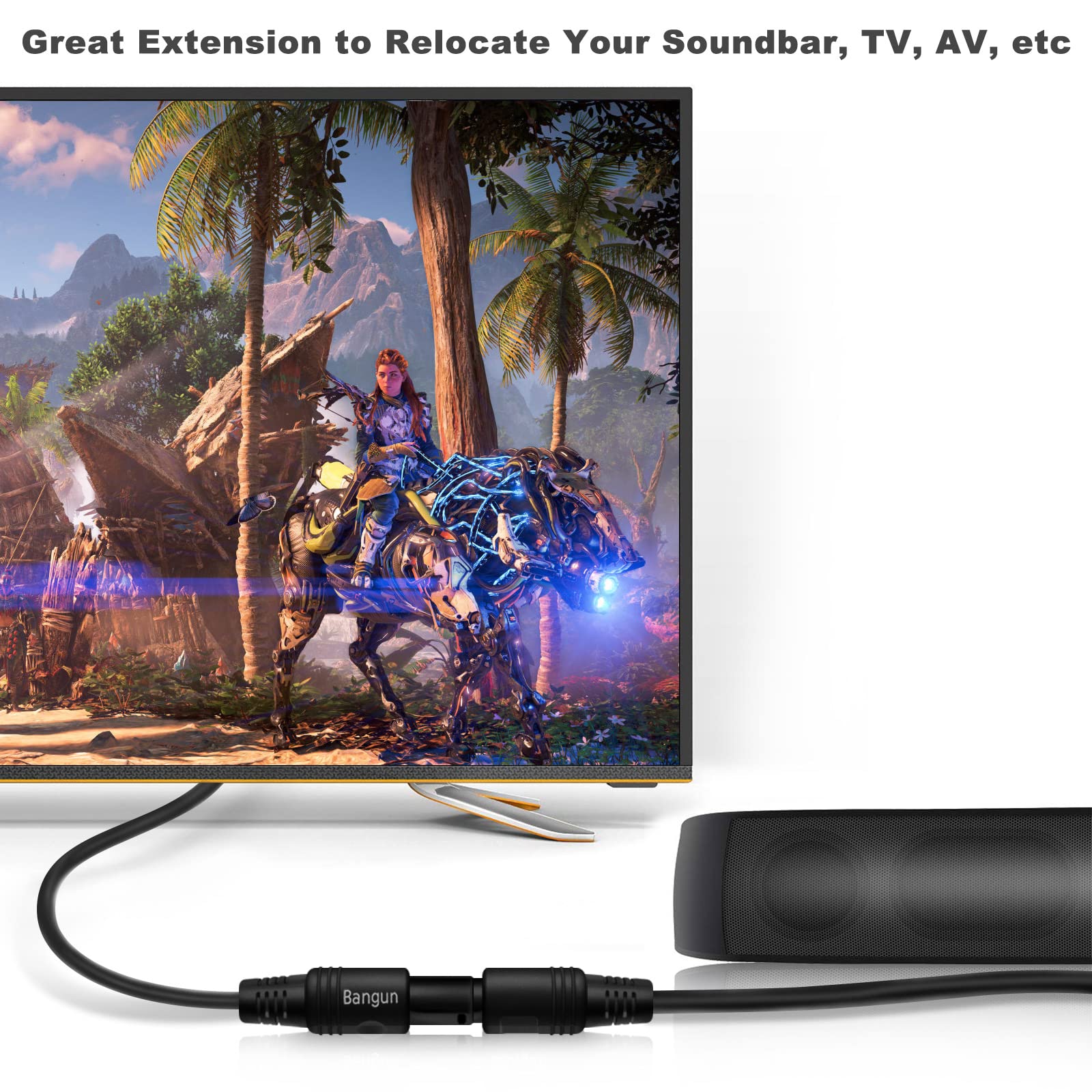 3ft Optical Cable Extension - Toslink Extender Cable, Male to Female Digital Audio Fiber Optic Cable for Soundbar, TV, PS4, Xbox, Home Theater - Perfect for Gaming, Home Entertainment & Audio Systems