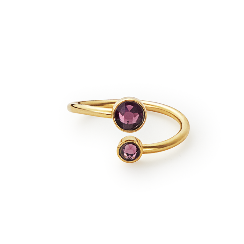 Amethyst Crystal Ring Wrap - Elegant February Birthstone Jewelry for Women | Perfect for Gifts, Weddings & Everyday Wear