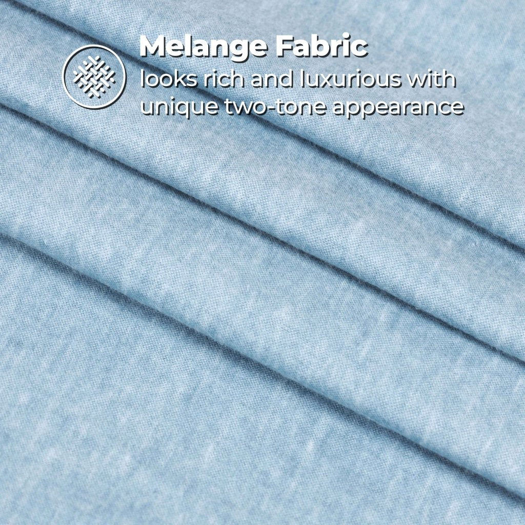 Premium Melange Flannel Cotton Two-Toned Brushed Deep Pocket Sheet Set - Ultra Soft & Cozy for Winter Nights, Perfect for Bedroom Comfort & Warmth