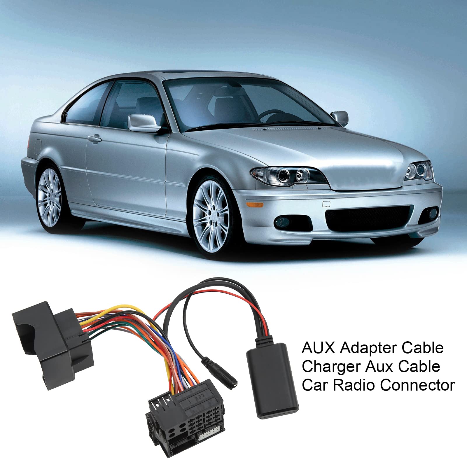 Bluetooth 5.0 Car Audio Adapter with Microphone - AUX Input Cable for BMW E46 320i 320ci 3 Series - Wireless Music Streaming & Hands-Free Calling - Perfect for Commuting, Road Trips & In-Car Entertainment