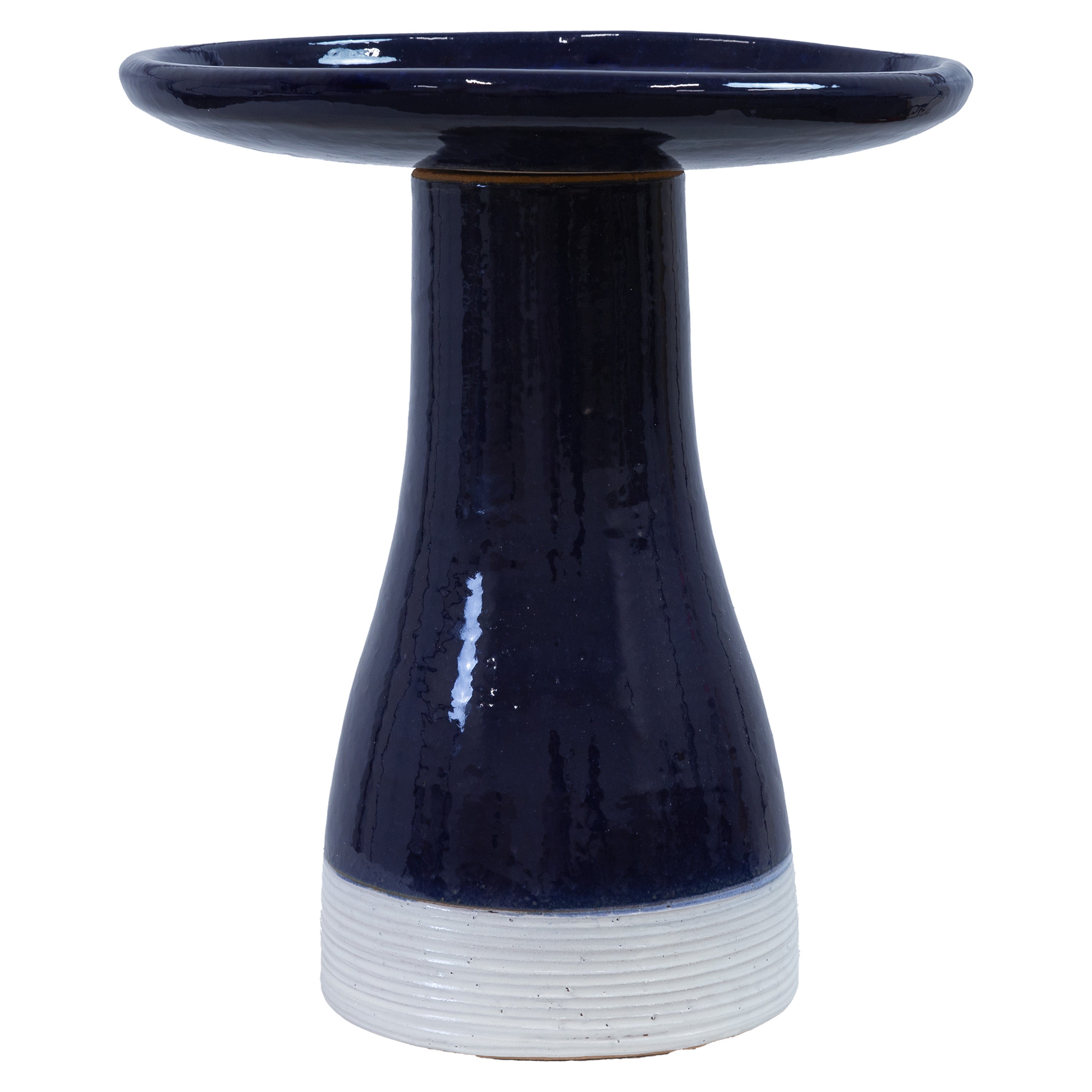 Sunnydaze Glazed Ceramic Duo Tone Outdoor Bird Bath - Garden Decor for Attracting Birds & Enhancing Outdoor Spaces
