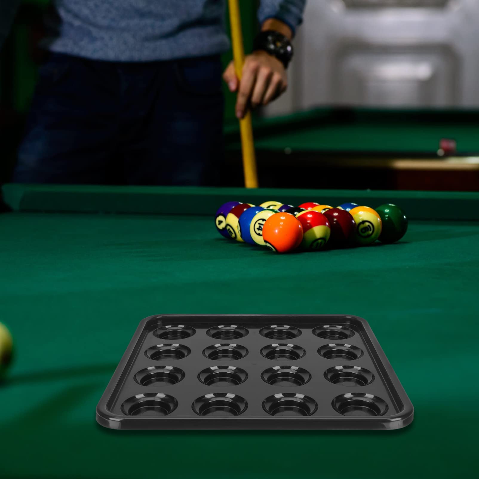 BESPORTBLE Billiards Tray - Plastic Pool Table Accessory for Storage & Organization | American Style Billiard Holder, Rack & Decorate | Perfect for Home Game Rooms & Bars