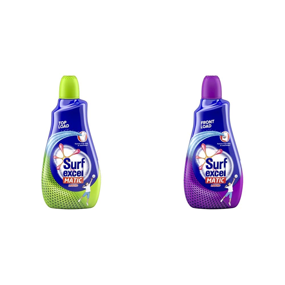 Surf Excel Matic Top Load & Front Load Liquid Laundry Detergent - 1.02L (34.5 fl oz) | High Efficiency HE Safe | For All Washing Machines | Removes Tough Stains | Fresh Fragrance | Perfect for Families, Gym Clothes & Everyday Laundry