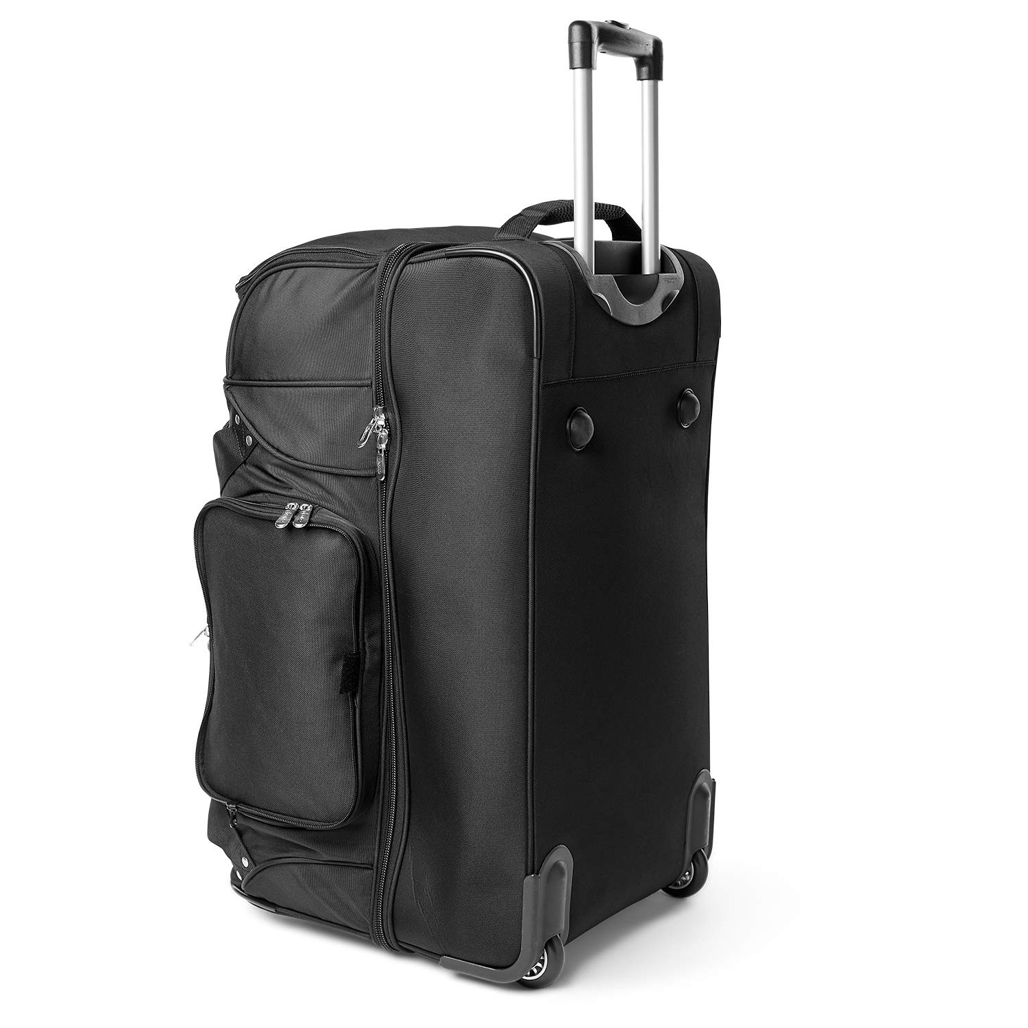 NBA Rolling Duffel Bag with Drop Bottom - Large Sports Gym Travel Luggage for Basketball, Gym, Workout & Weekend Trips