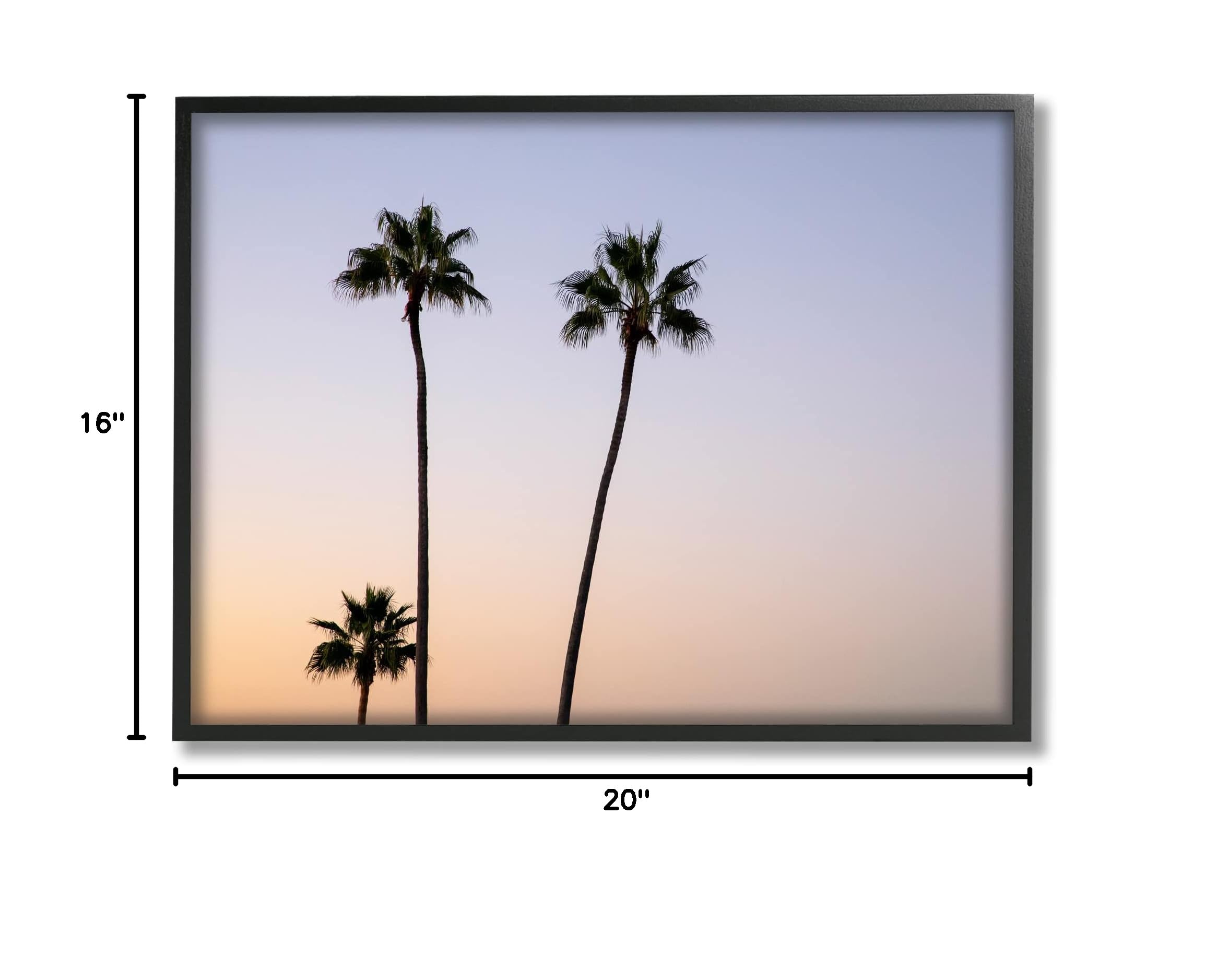 Stupell Industries Tropical Tall Palm Trees Sunrise Sunset Photography Wall Art - Kathy Mansfield Design - Perfect for Beach House, Living Room & Bedroom Decor