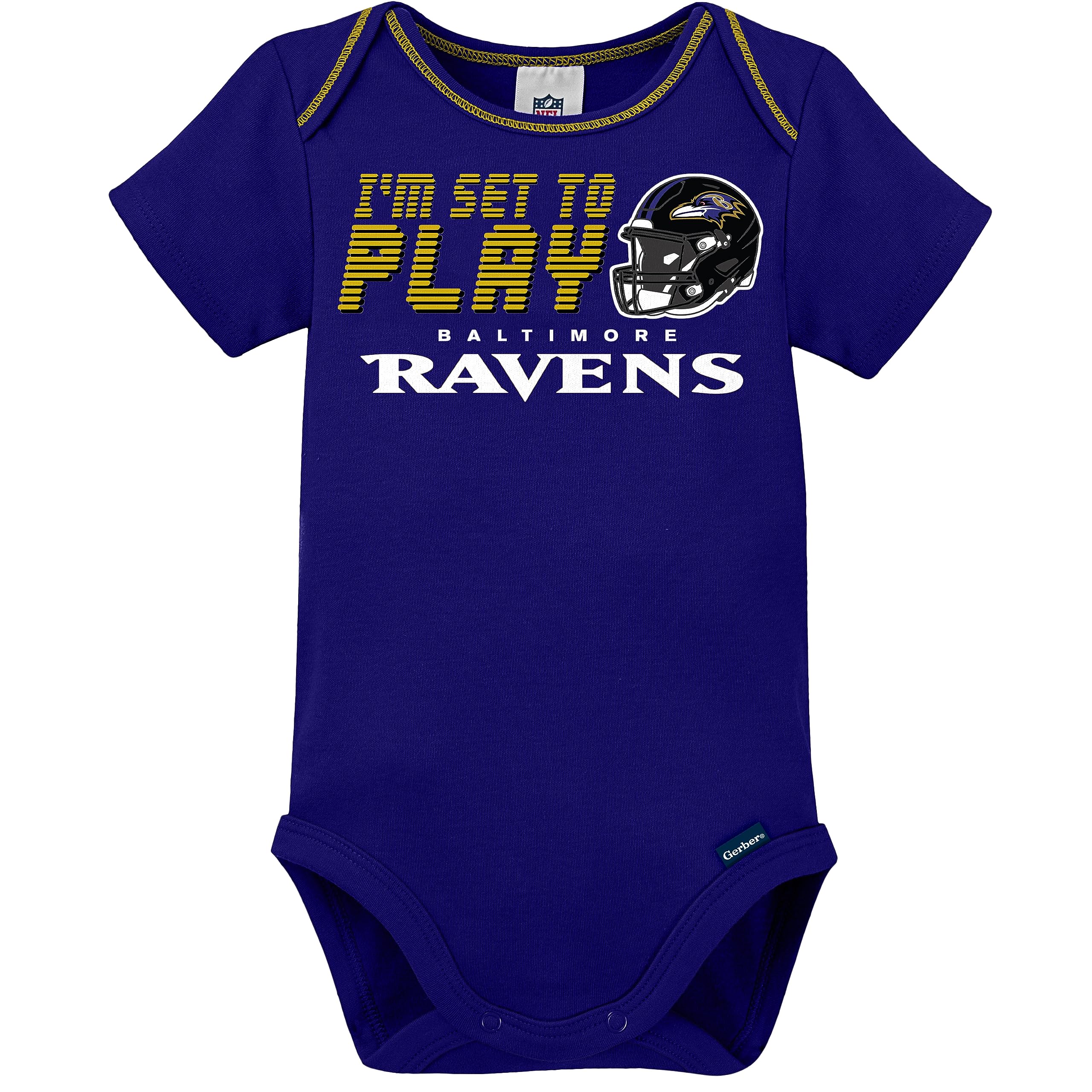 Gerber Unisex Baby NFL Team Footed Sleep & Play Bodysuit Gift Set - Soft Cotton Pajamas for Newborns & Infants - Perfect for Game Day, Nursery, and Gift Giving
