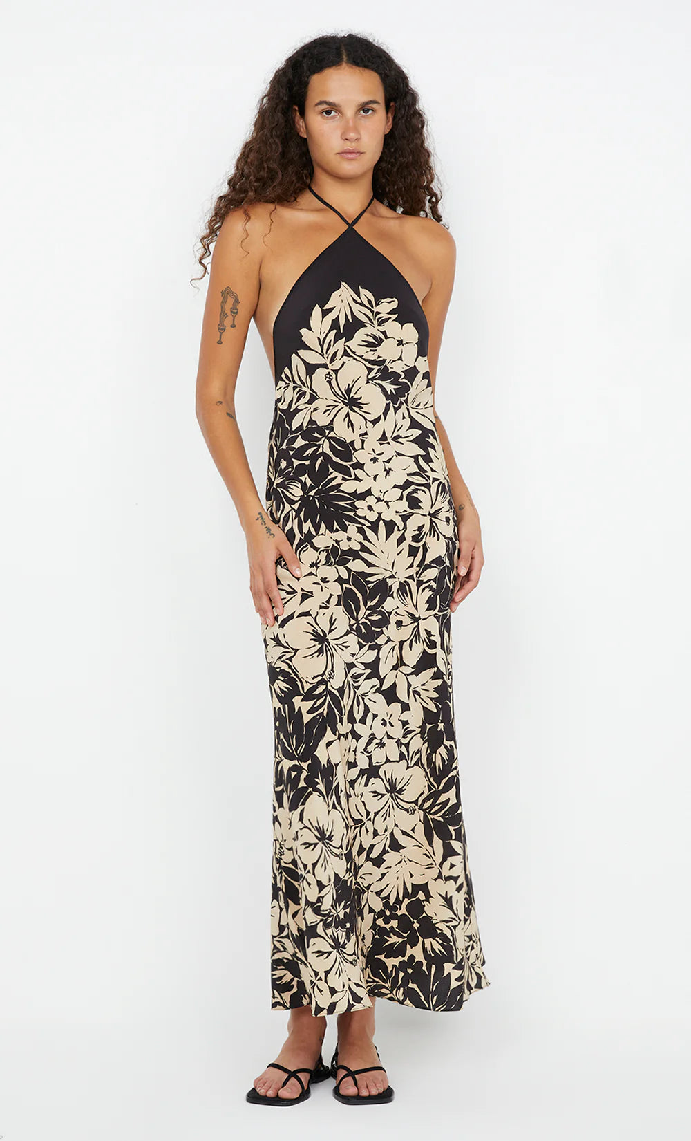 Astala Women's Midi Dress with Ilia Floral Print - Elegant Summer Flowy Dress for Casual Outings, Beach Vacations & Date Nights