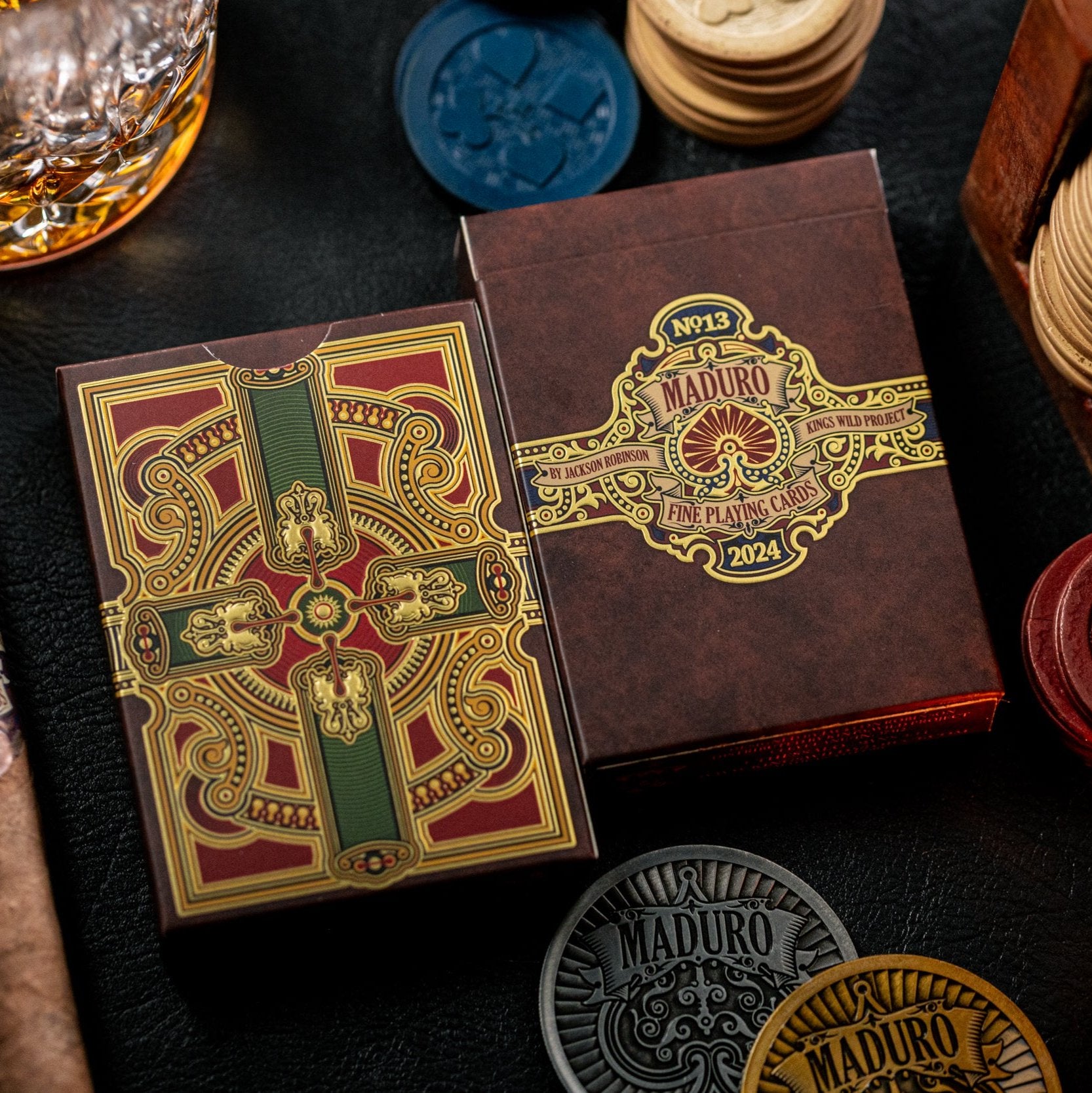 Premium Maduro Playing Cards - High-Quality Poker & Card Games Deck for Magic Tricks, Poker Nights, and Casino Style Entertainment