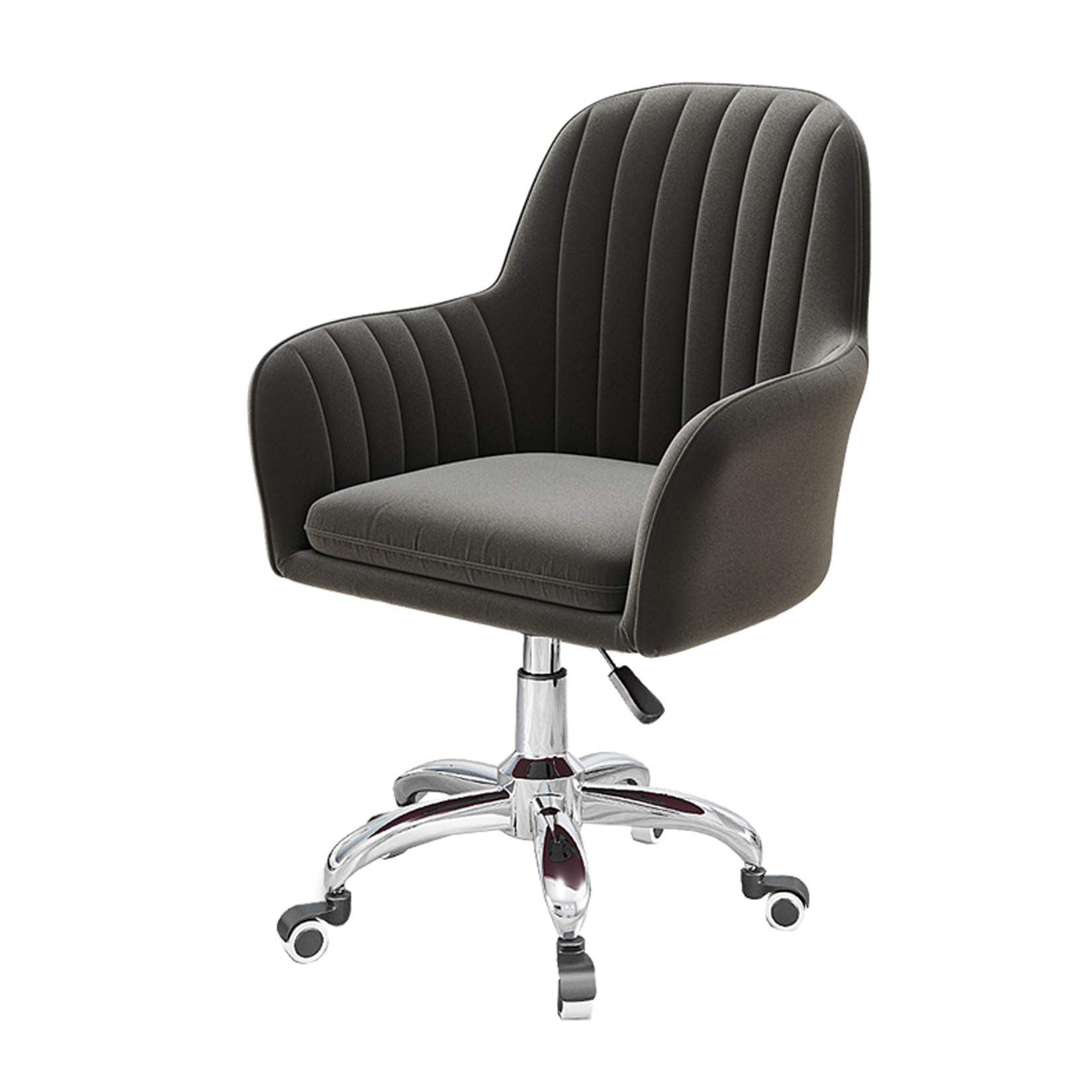 Luxury Velvet Home Office Chair with Metal Base - Adjustable Swivel Desk Chair for Working from Home, Gaming & Living Room - Ergonomic Comfort for Long Hours