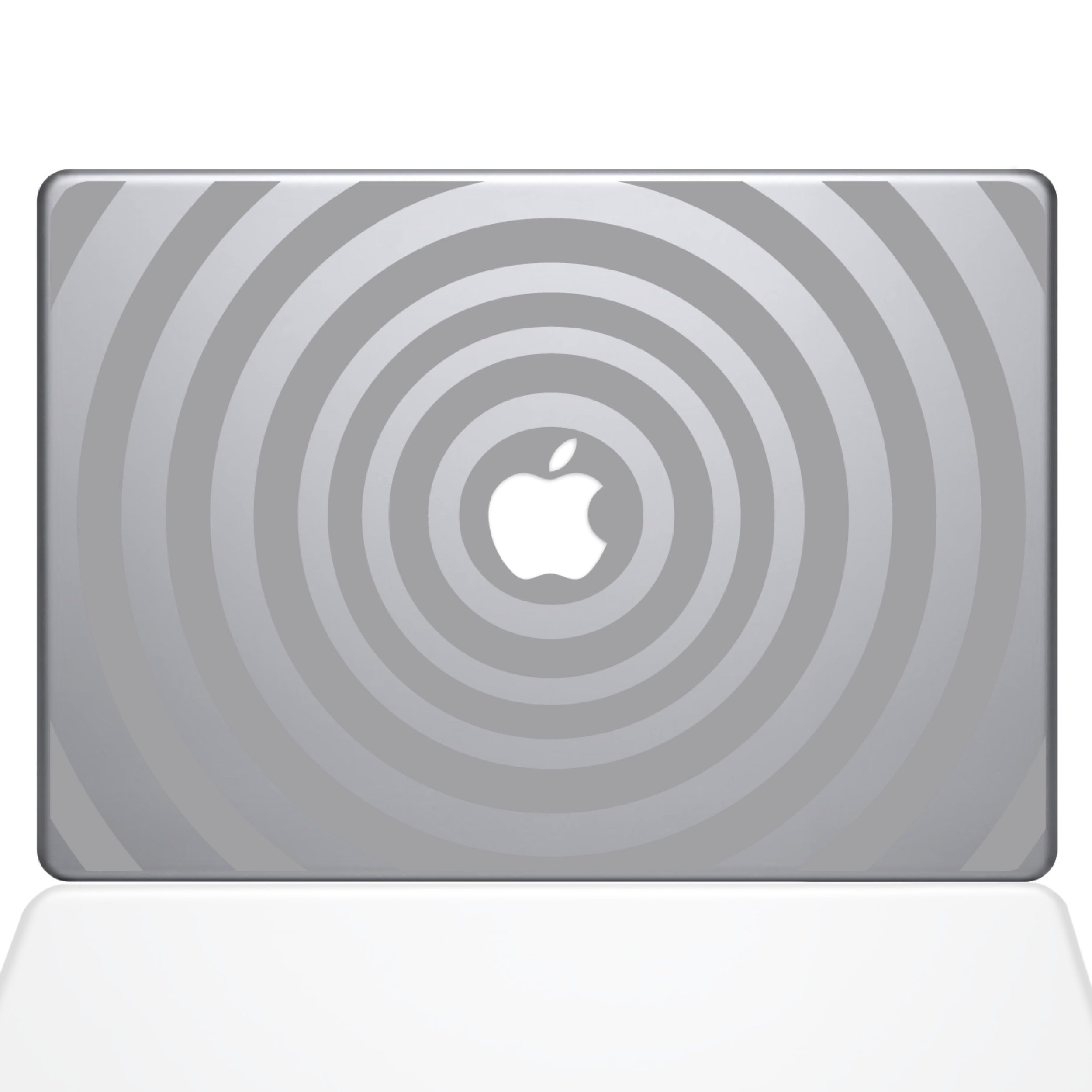 The Decal Guru 2048-MAC-15P-S Silver Music Waves Vinyl Sticker for 15
