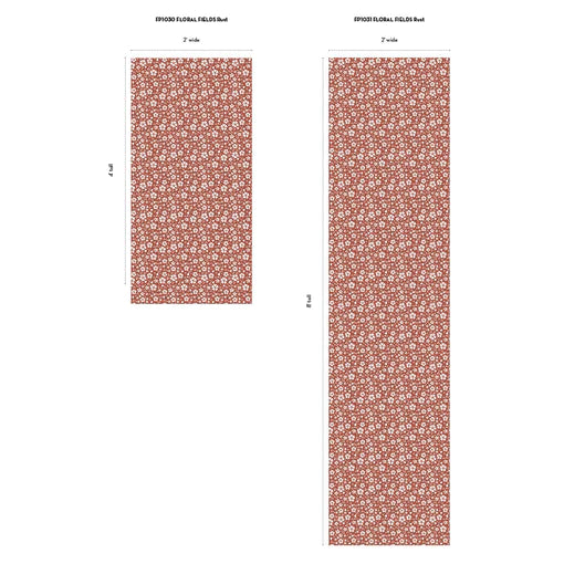 Floral Fields Peel and Stick Wallpaper - Self-Adhesive Removable Wall Decor for Bedroom, Living Room & Nursery - Easy DIY Home Renovation