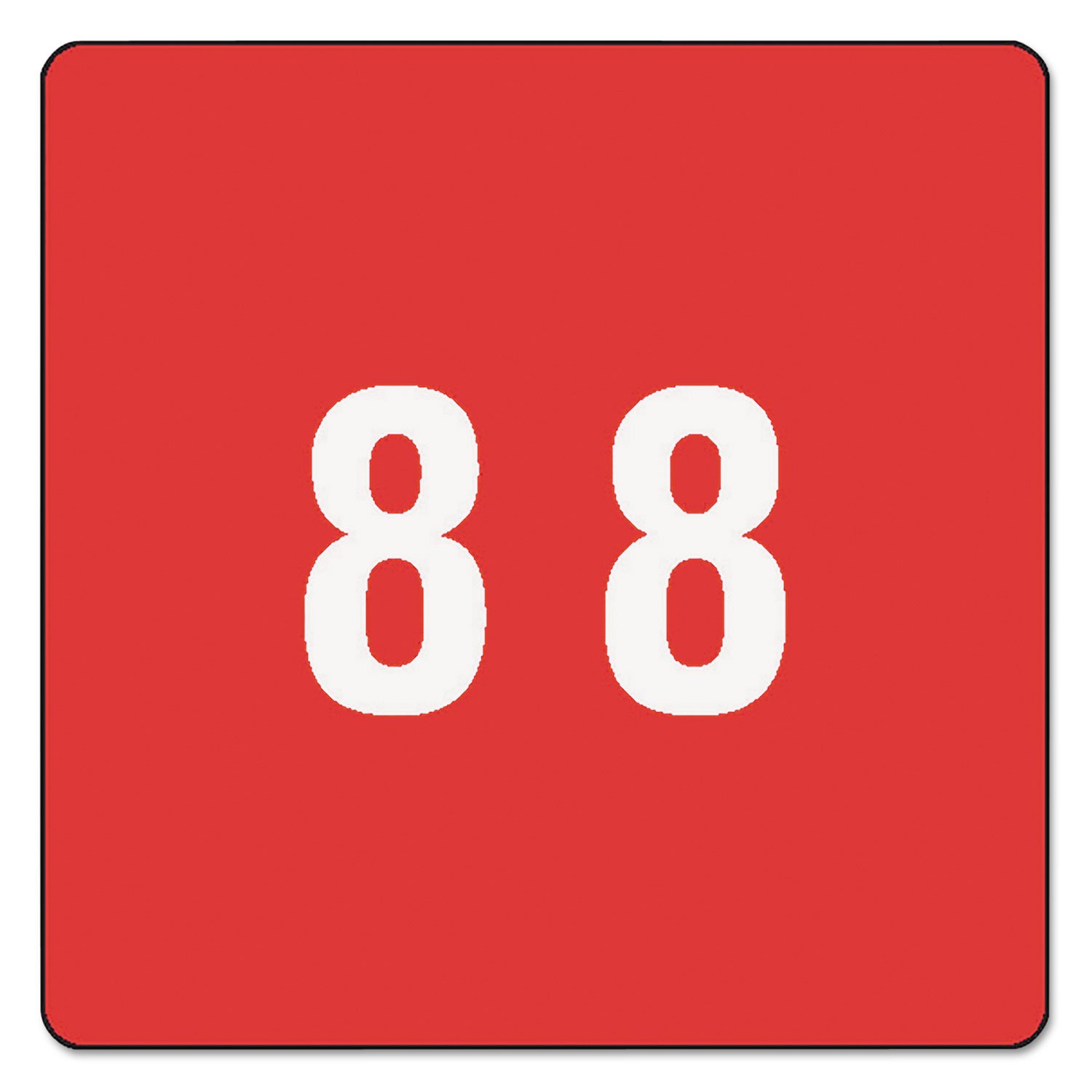 Smead 67428 Red End Tab Labels - Number 8 for Office Filing