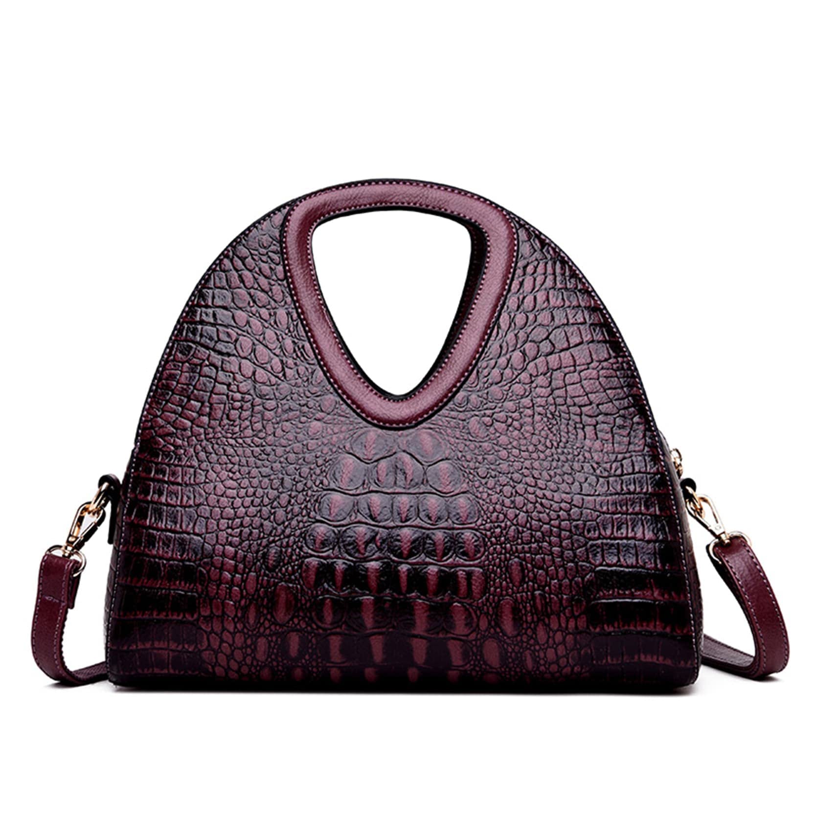 Luxury Crocodile Pattern Leather Handbags for Women - Top Handle Satchel, Shoulder Bag & Crossbody Tote Purse | Perfect for Work, Travel & Evening Events