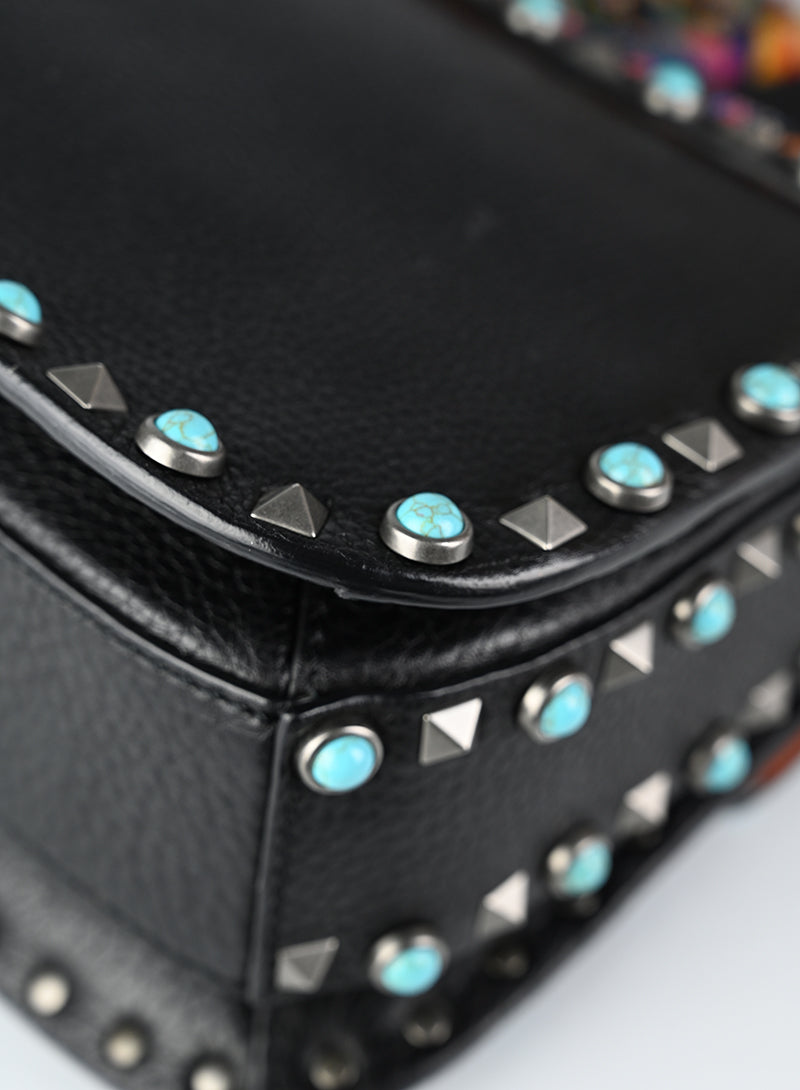 Valentino Rockstud Beaded Guitar Bag - Luxury Crossbody Purse for Women | Perfect for Parties, Dates & Evening Events