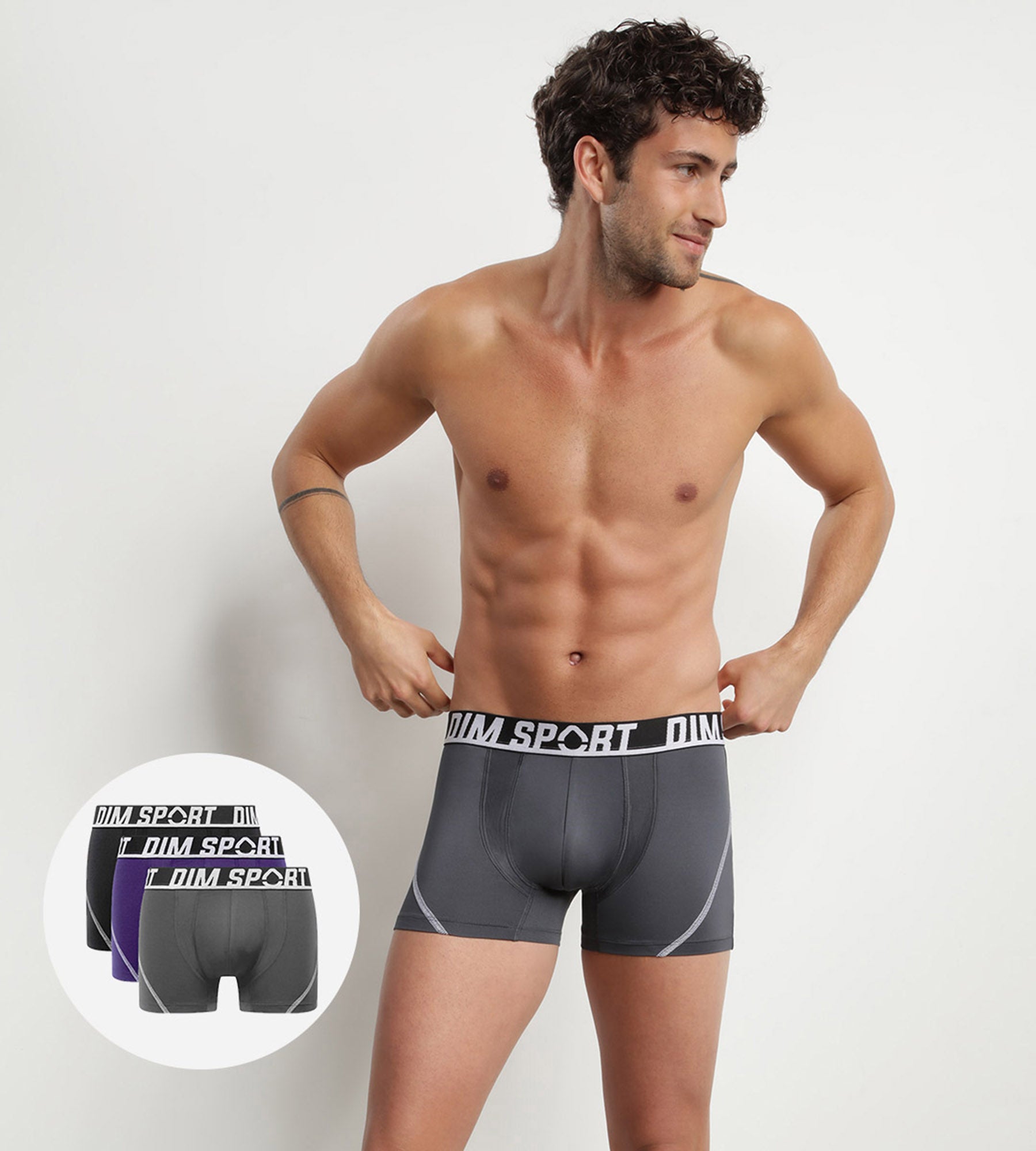 3 Pack Men's Microfiber Thermal Regulating Boxer Briefs - Violet Dim Sport for Active Lifestyle & All-Day Comfort