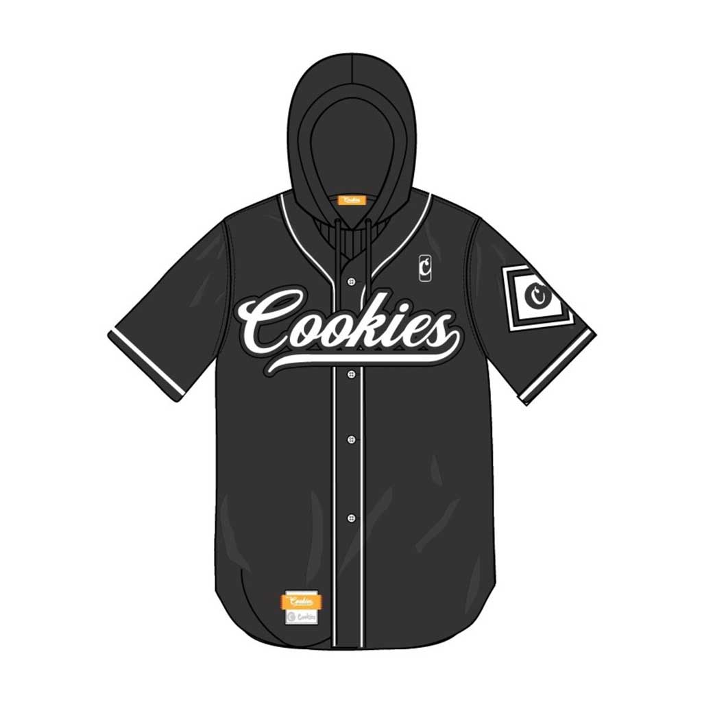 Black Wool Baseball Jersey with Button Front - Stylish & Comfortable for Casual Wear, Sports, and Outdoor Activities