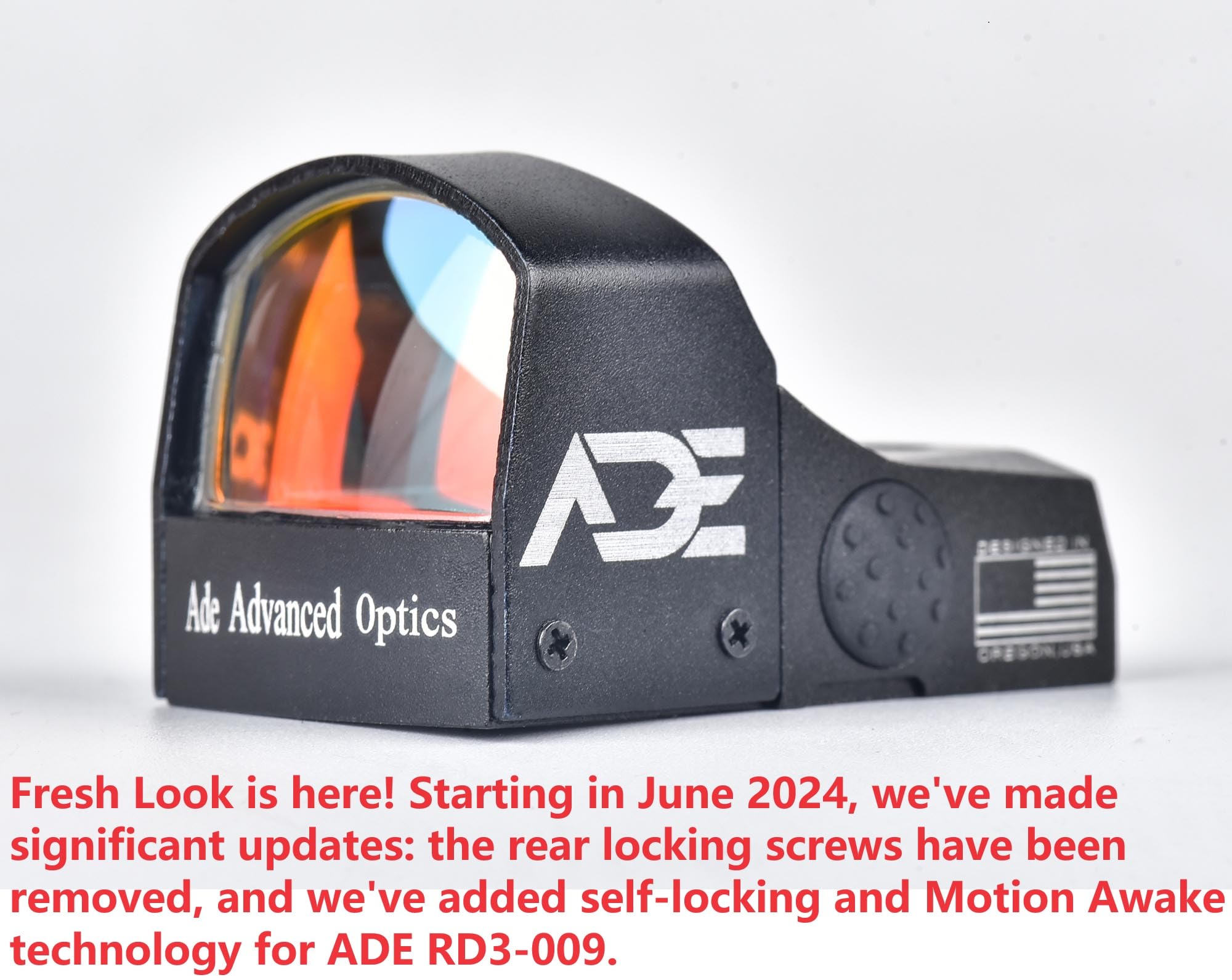Ade Advanced Optics Crusader RD3-009 Red Dot Reflex Sight with Mounting Plate - Compatible with Ruger Mark I, II, III, IV, IV-Lite & Picatinny Rails - Perfect for Pistol Shooting, Hunting, and Tactical Training