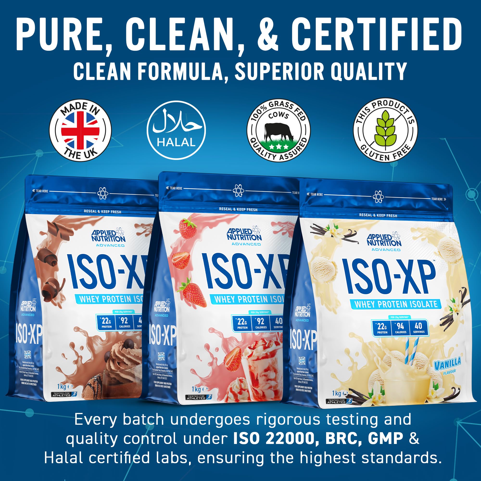 Applied Nutrition ISO XP 1kg Whey Protein Powder - Premium Muscle Recovery & Growth Supplement for Athletes & Bodybuilders | Post-Workout & Gym Nutrition