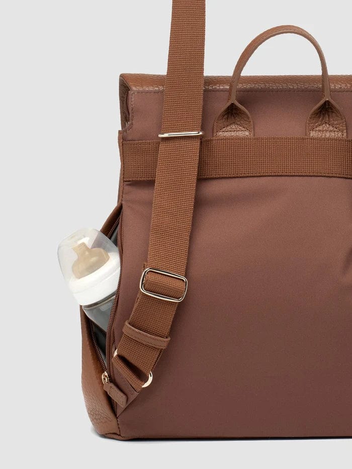 Storksak St James Genuine Leather Diaper Bag for Moms - Perfect for Baby Essentials, Travel & On-the-Go Parenting